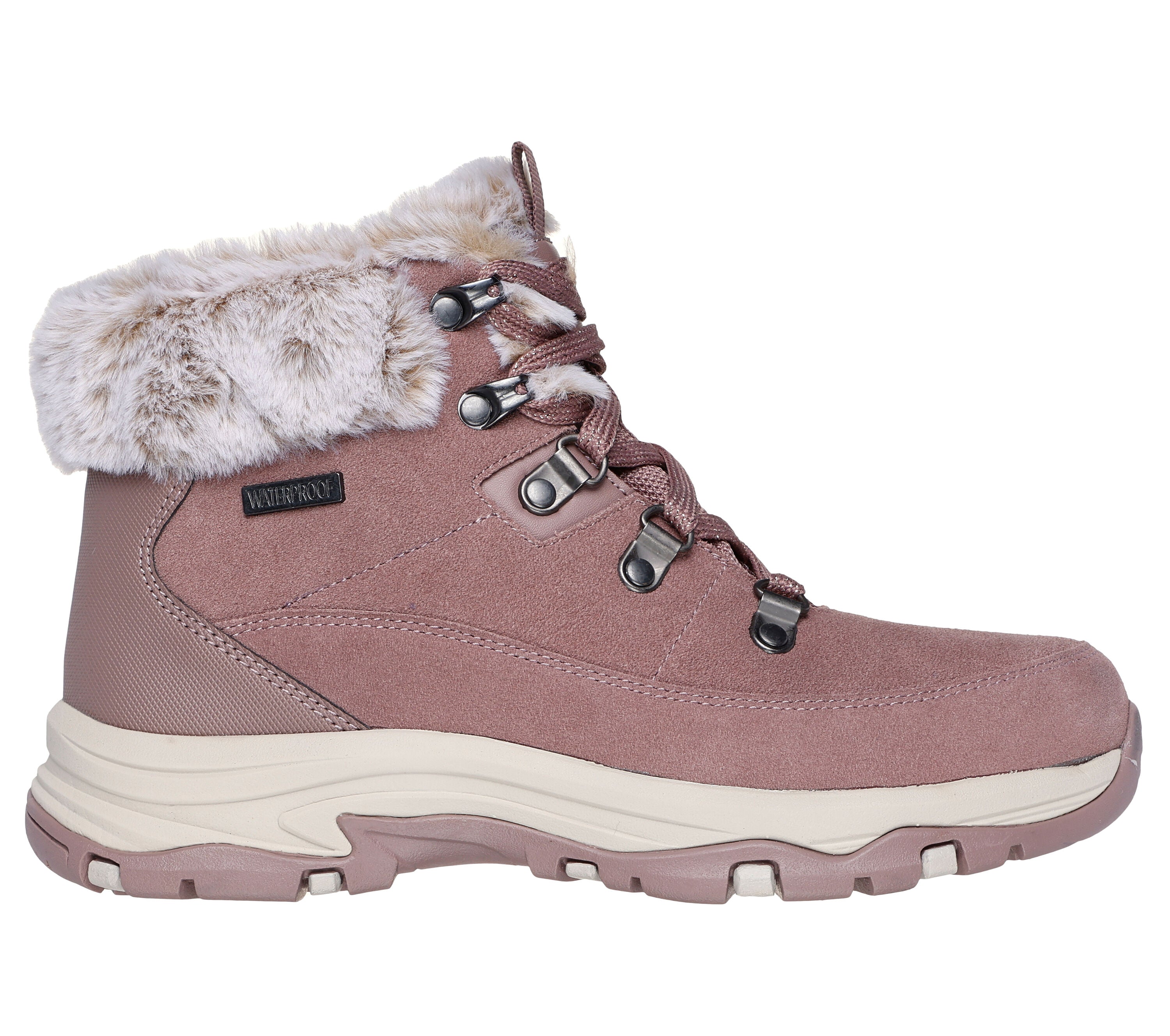 Skechers 167882 Trego mauve suede winter waterproof walking boots