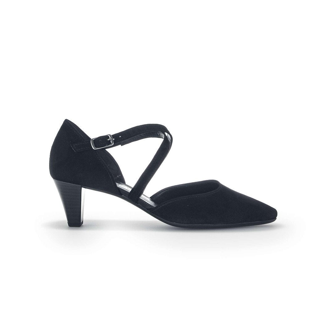 Gabor Callow black suede evening heels 01.363 Arnouts Shoes