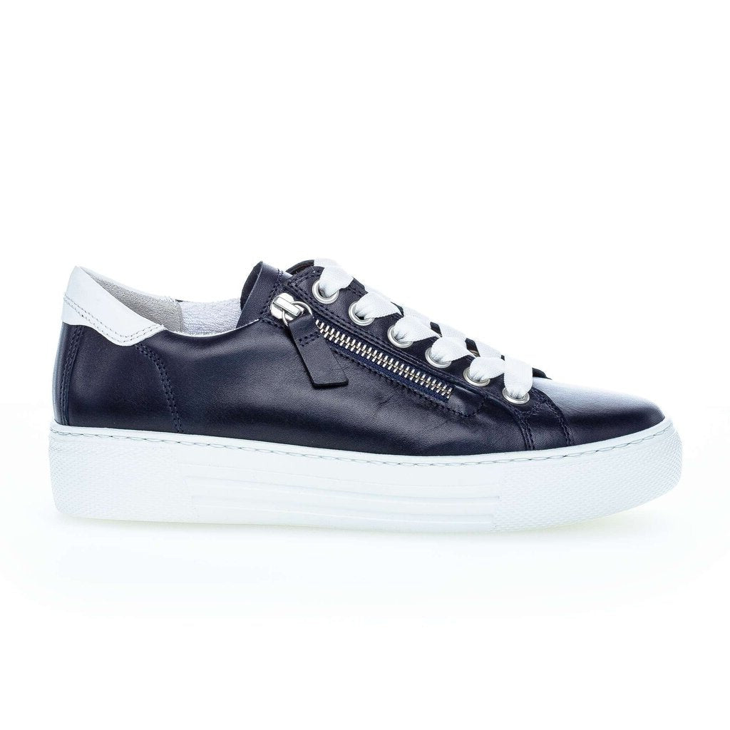 Ladies Shoes Sneaker Low Blau Gabor Gabor Campus Women's Dark Navy