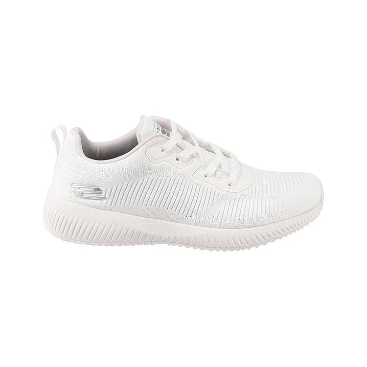 Skechers 232290 Squad Mens white knit trainers with memory foam