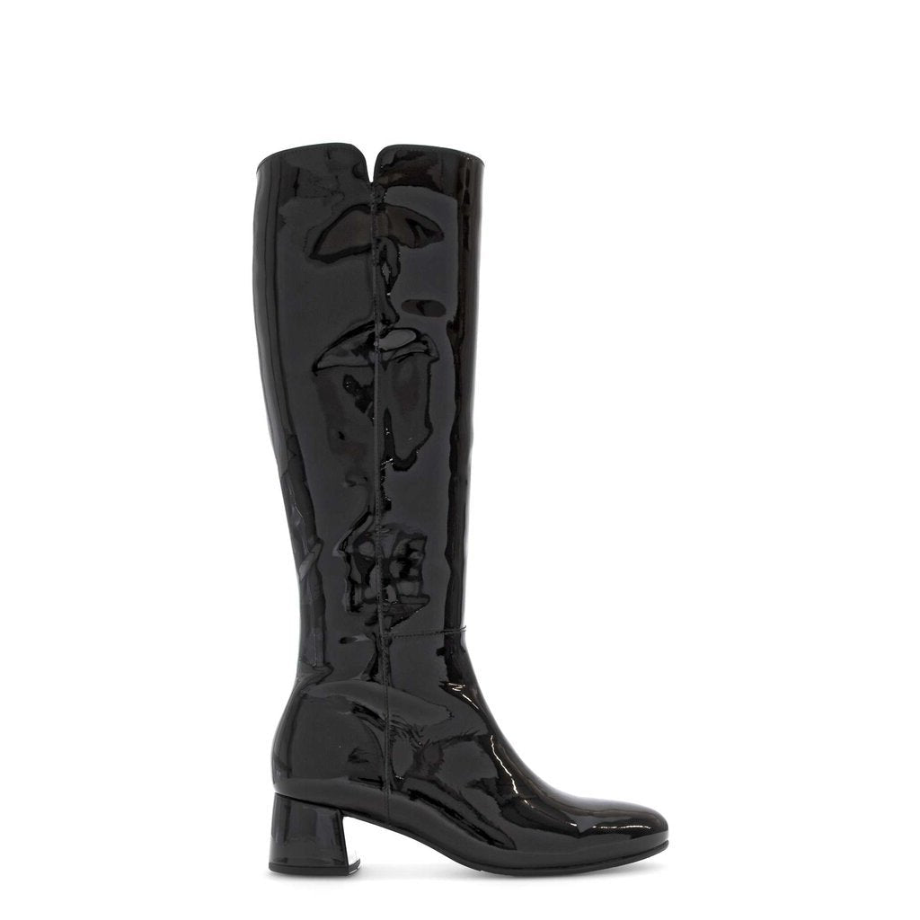 Gabor black leather knee high boots on sale