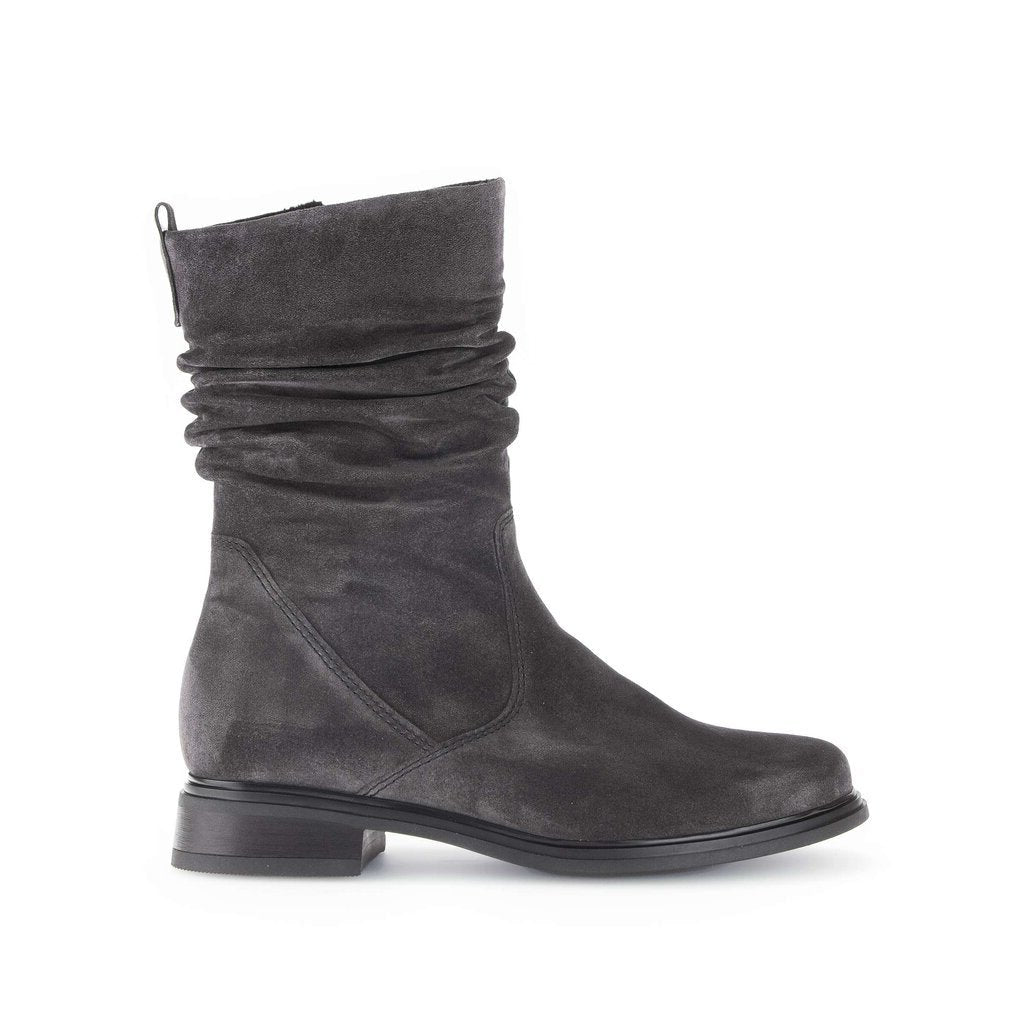Gabor new Greendale mid calf dark grey suede slouch boots