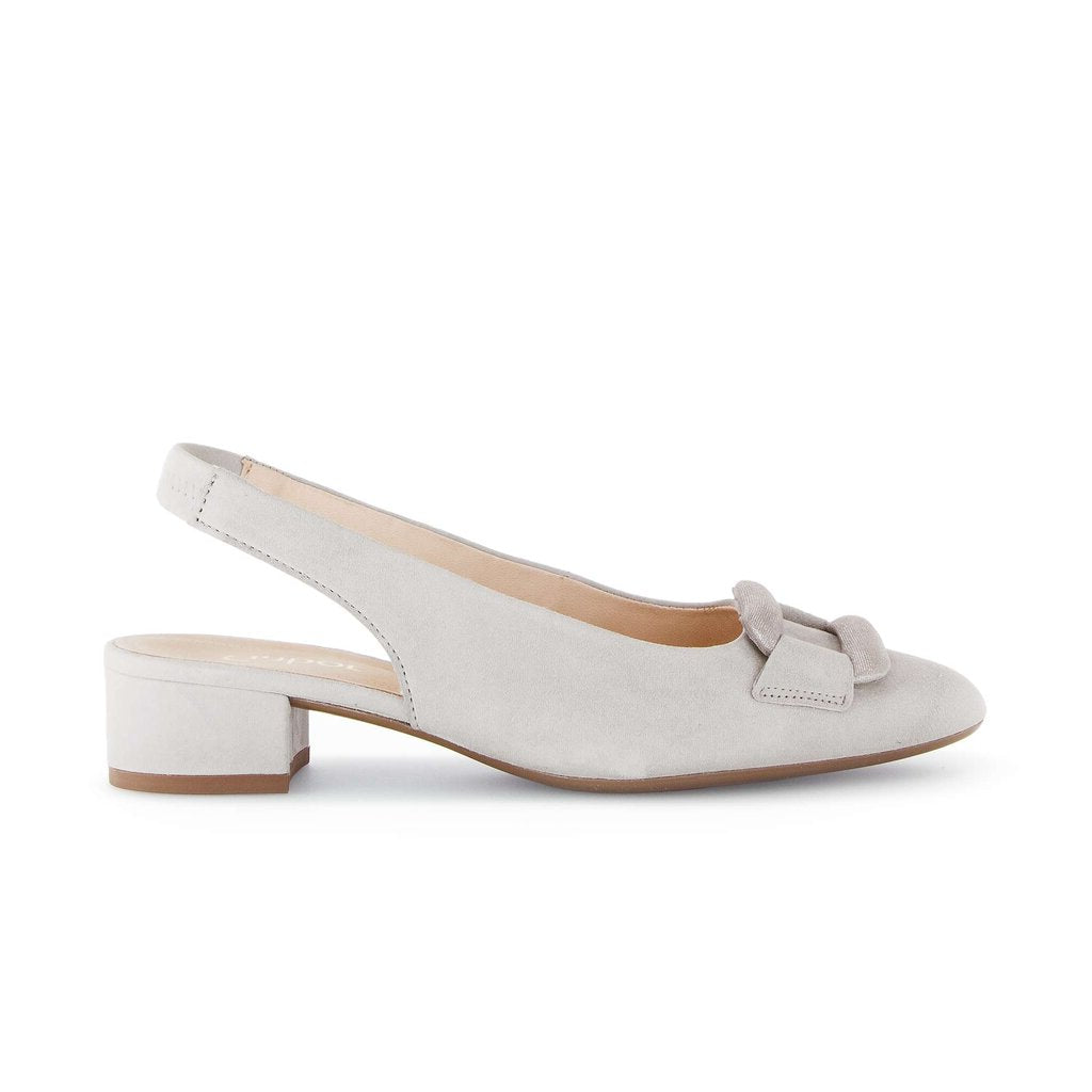 Gabor Malta light grey suede slingback shoes – Arnouts Shoes