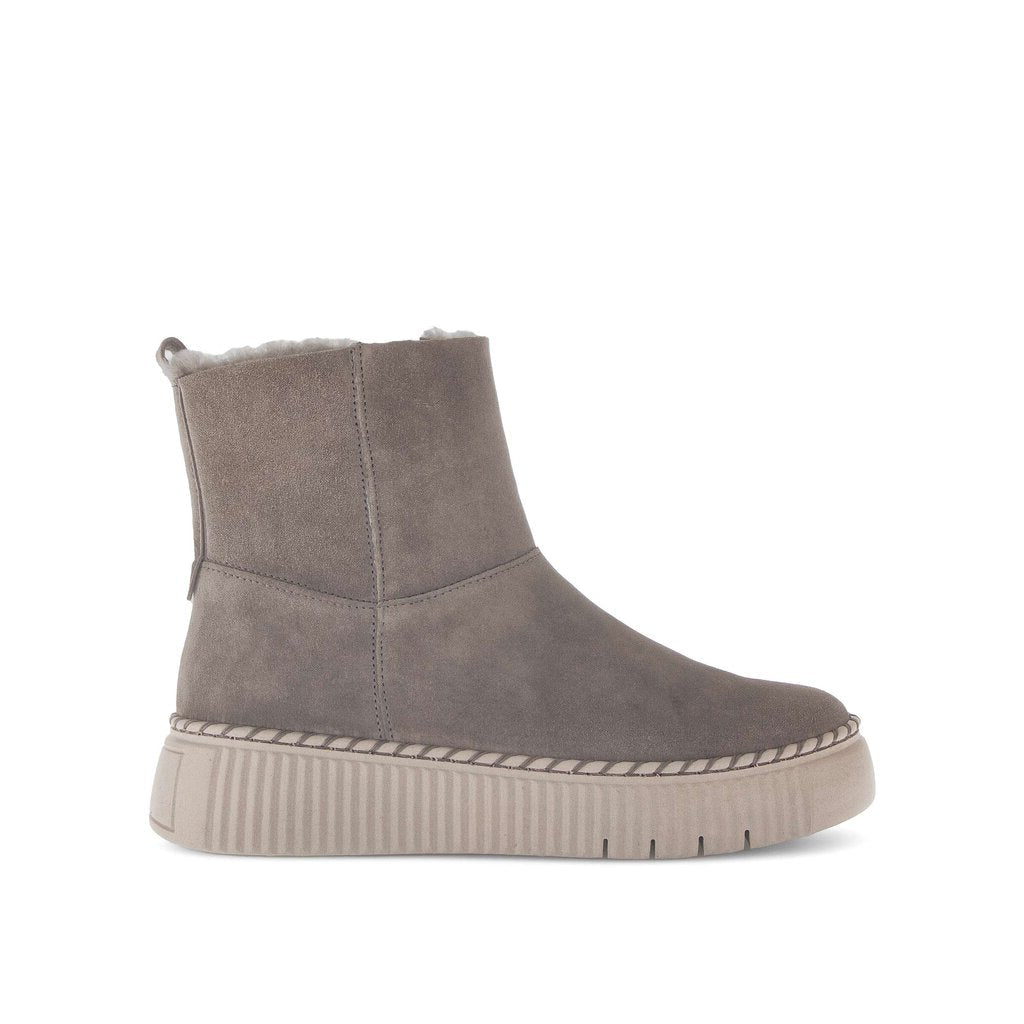 Gabor Relish womens warm grey suede mini ankle boots