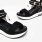NeroGiardini Wedge Leather Platform Sandals E307753D