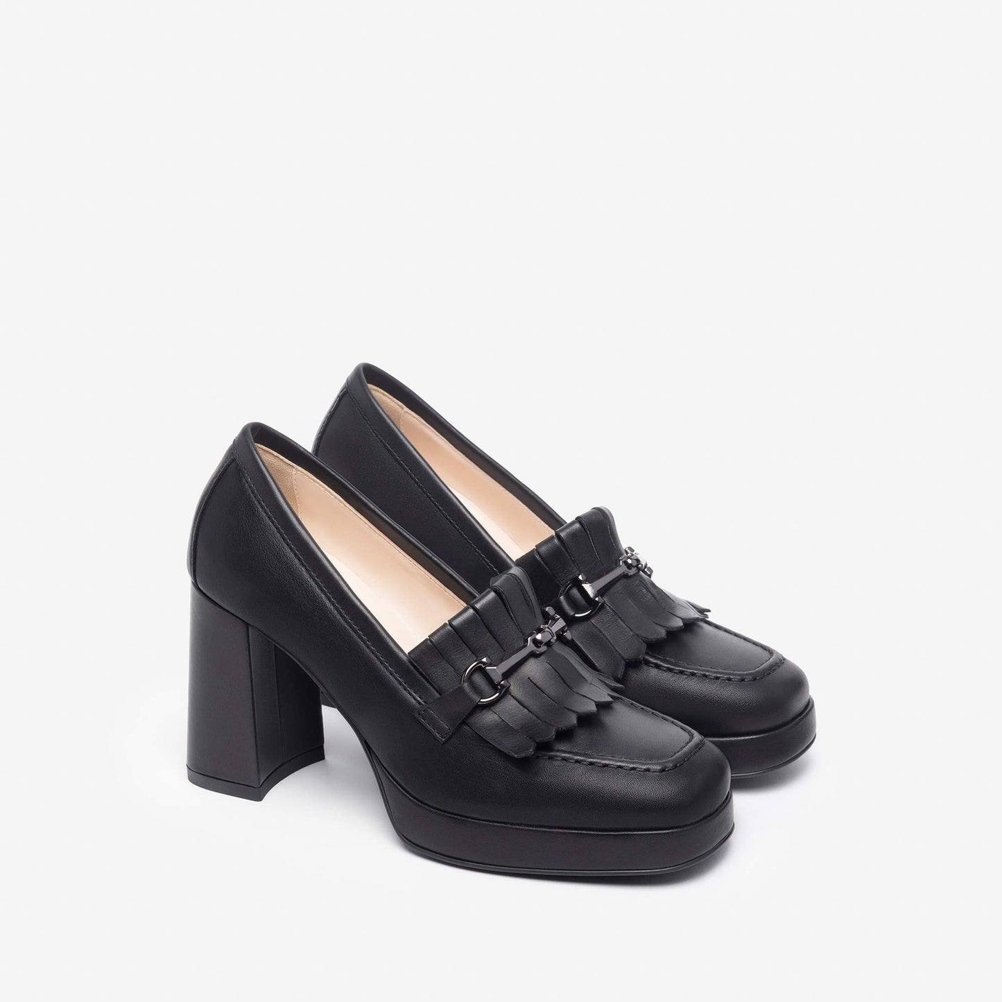 NeroGiardini Heeled Leather Loafers I308212D