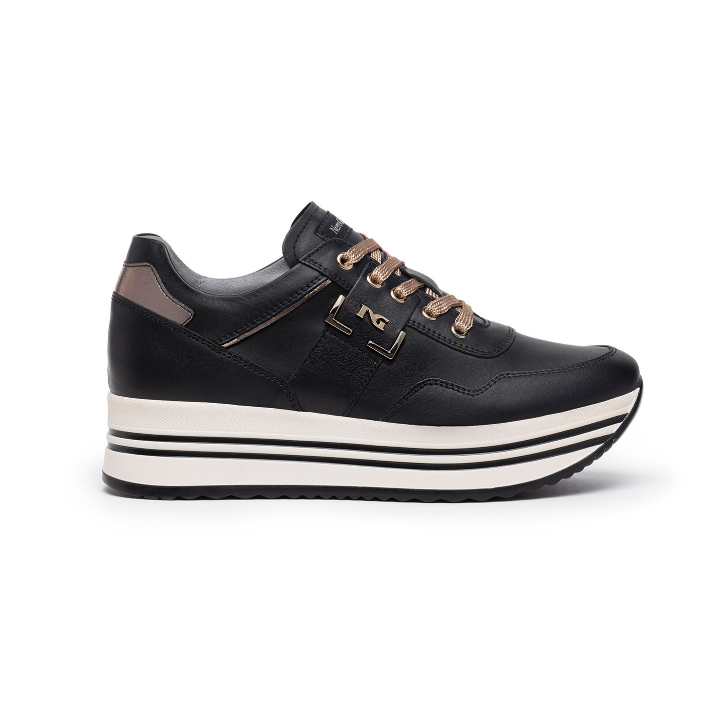 NeroGiardini Leather Platform Trainers I308380D