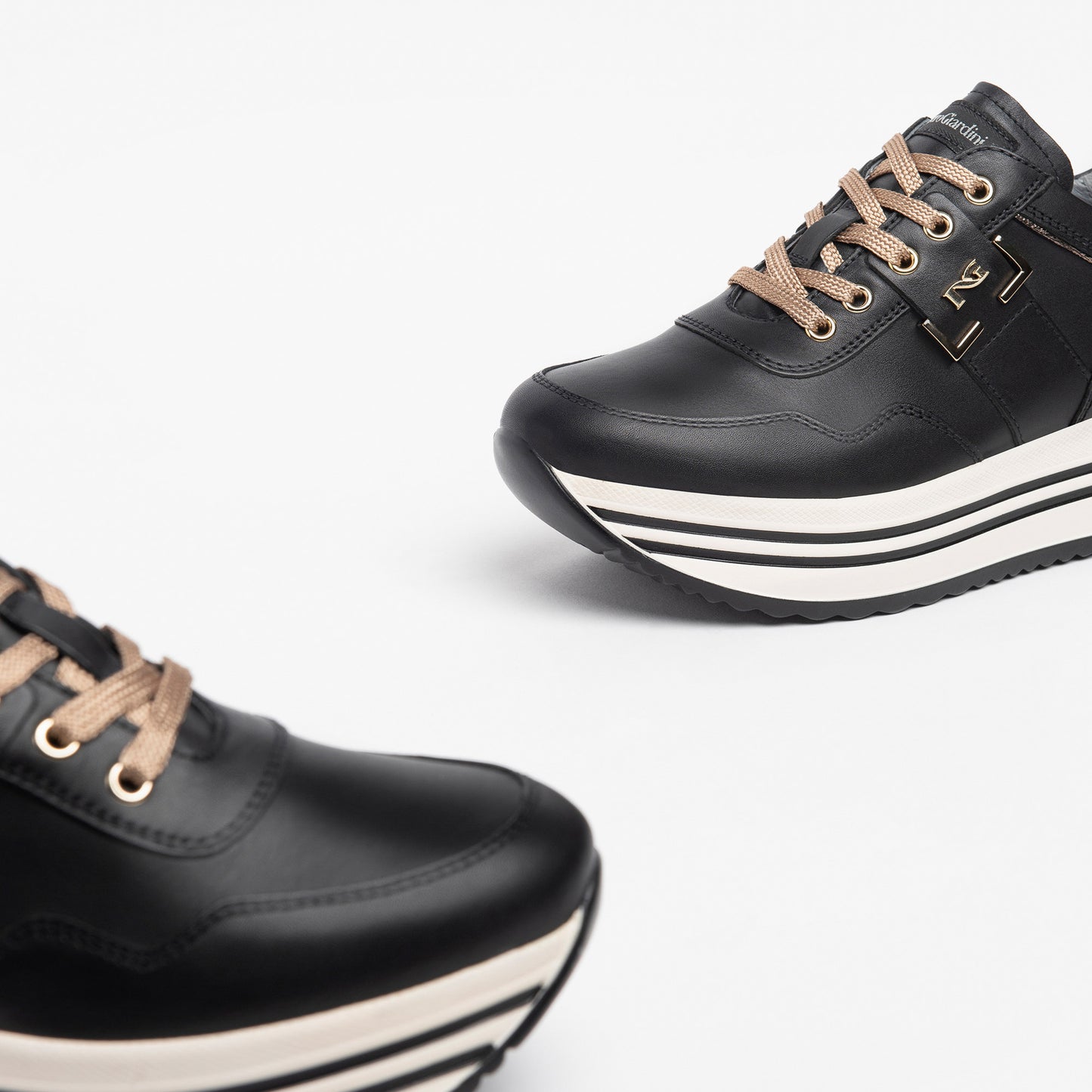 NeroGiardini Leather Platform Trainers I308380D