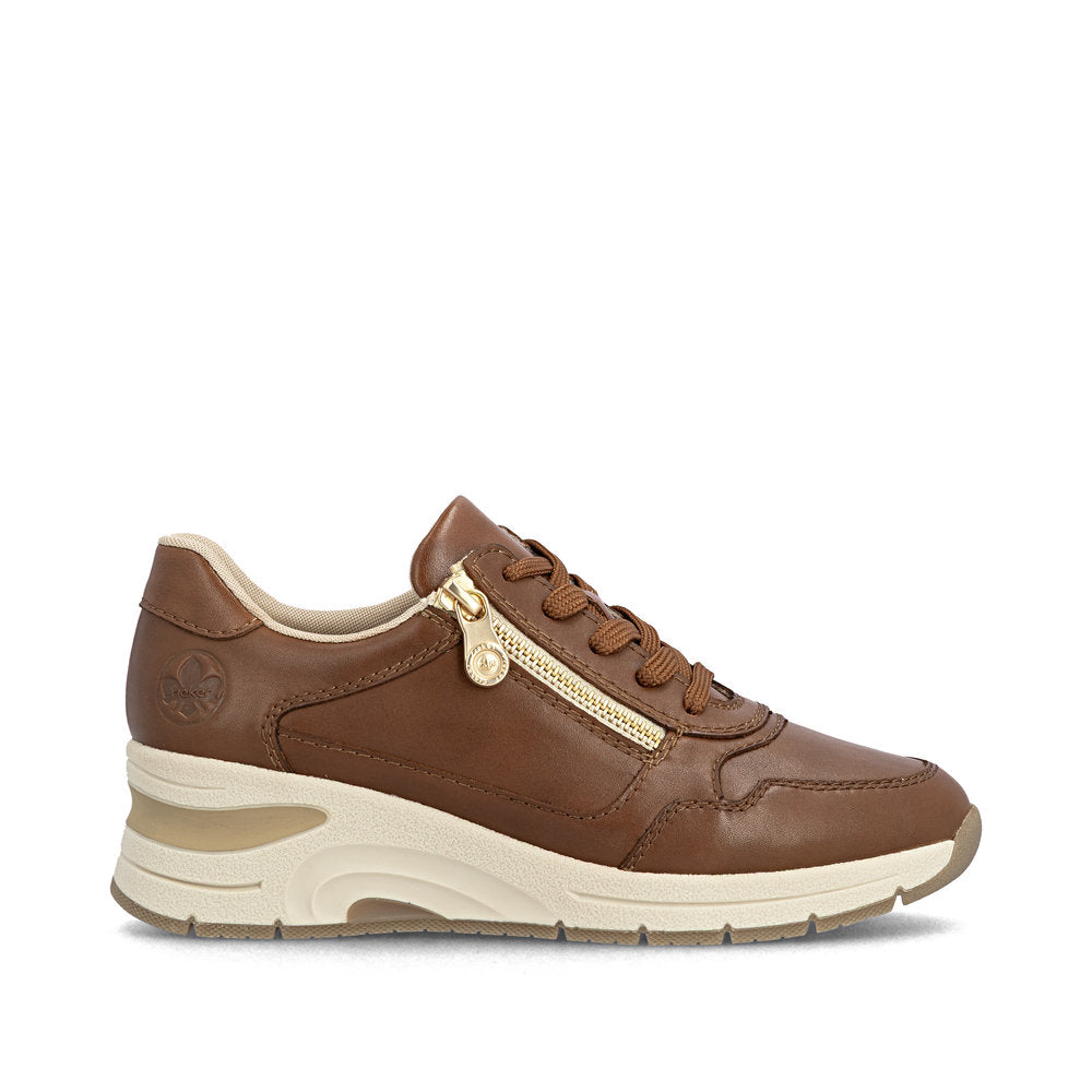 Brown Leather Trainers Womens Rieker Tan Trainers Rieker N9301