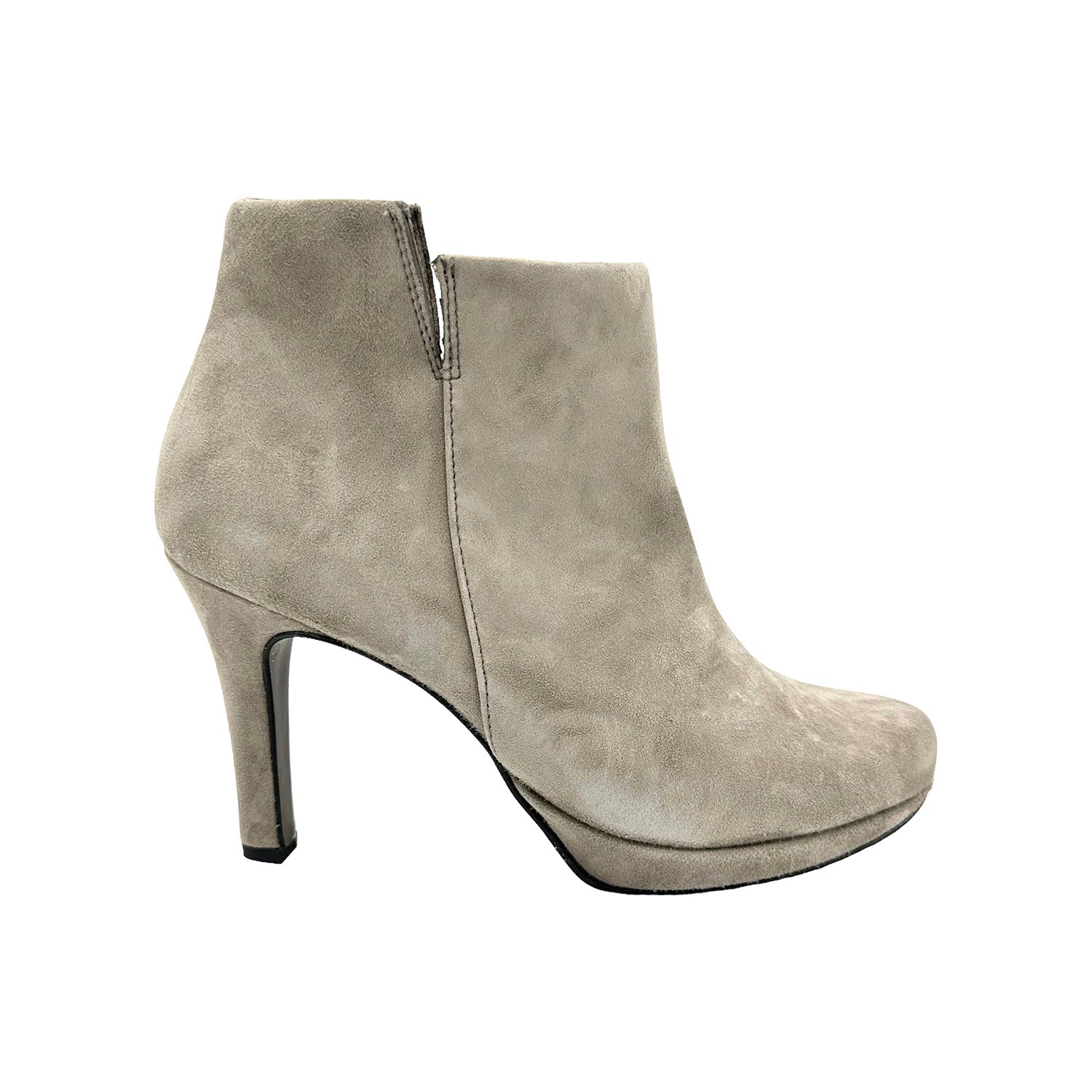 Paul Green women s greige suede high heel ankle boot 9682 084