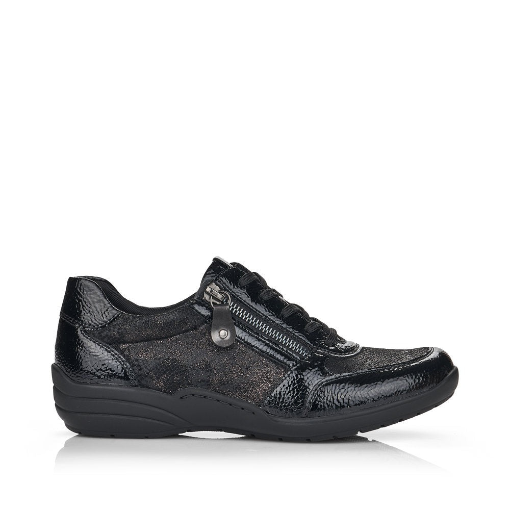 Remonte women's wide fitting R7637 black lace up shoes. â Arnouts Shoes