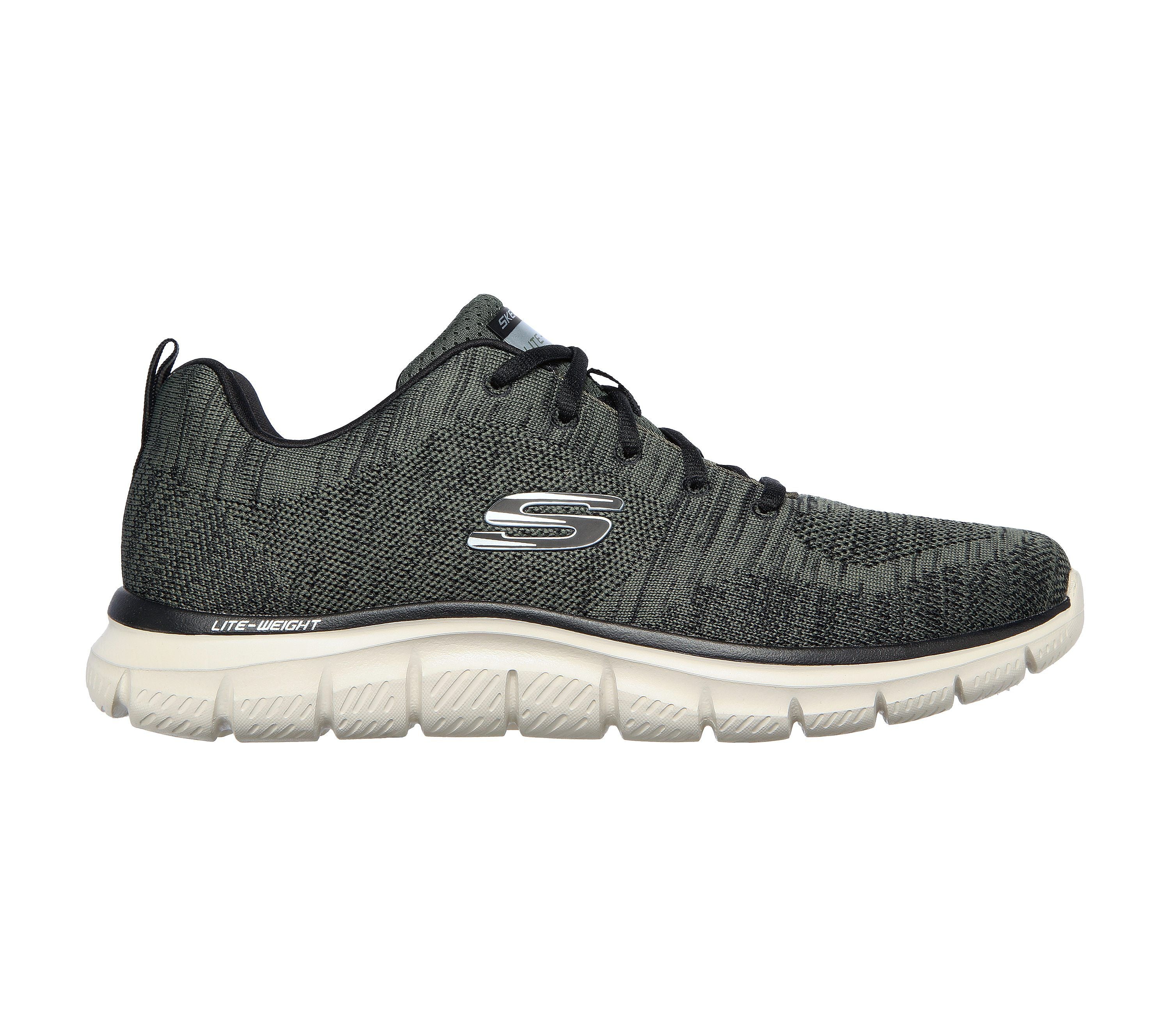 Skechers 232298 Track Front Runner olive knit men's trainers