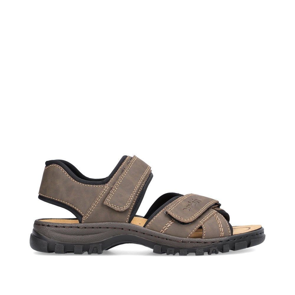 Rieker 25051 Men's leather adjustable comfy walking sandals