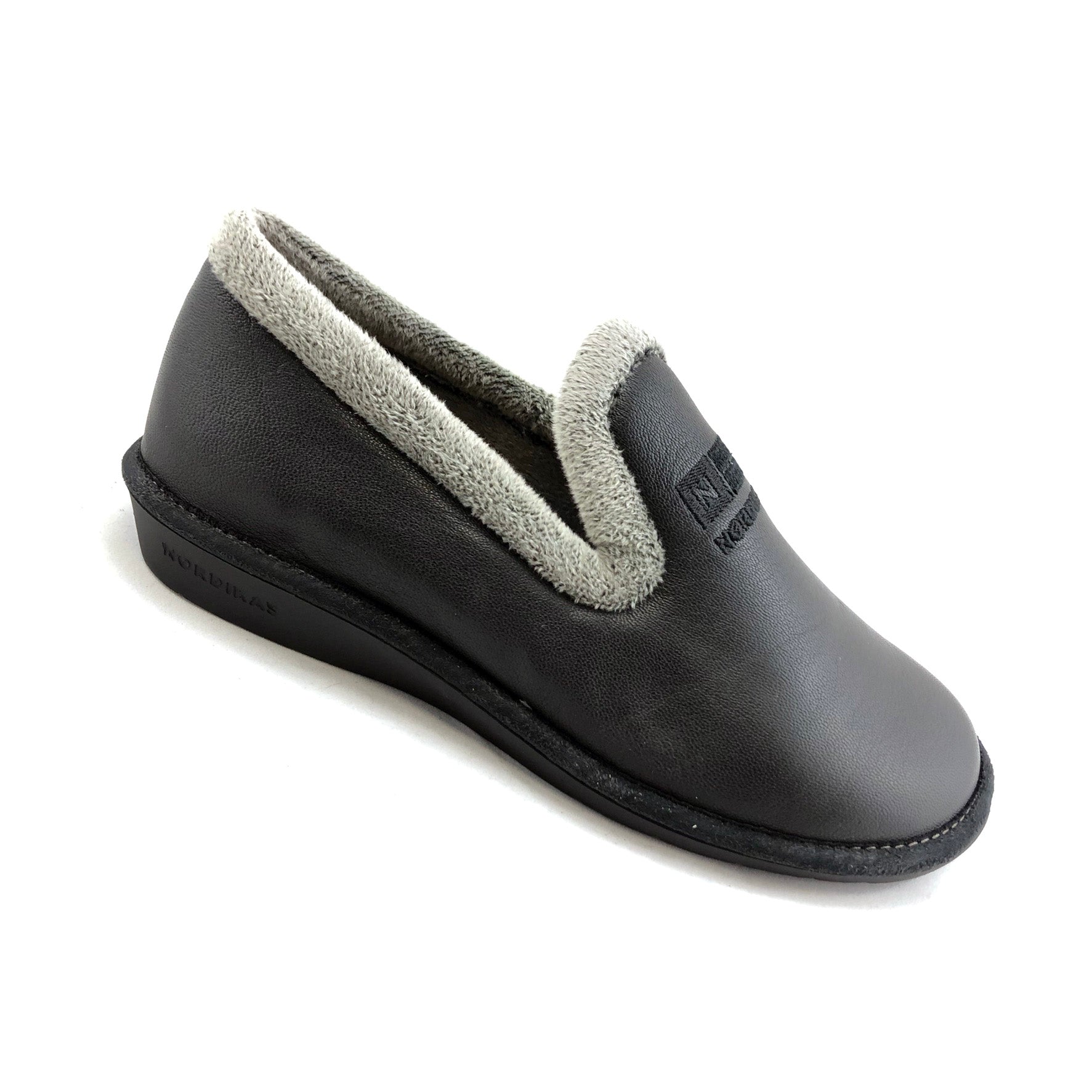 Nordikas Nicola 305 smooth leather wide fit slippers, house shoes