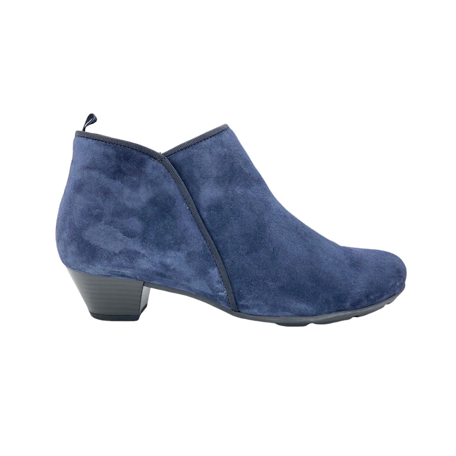Gabor Trudy soft blue booties with dressy low heel –