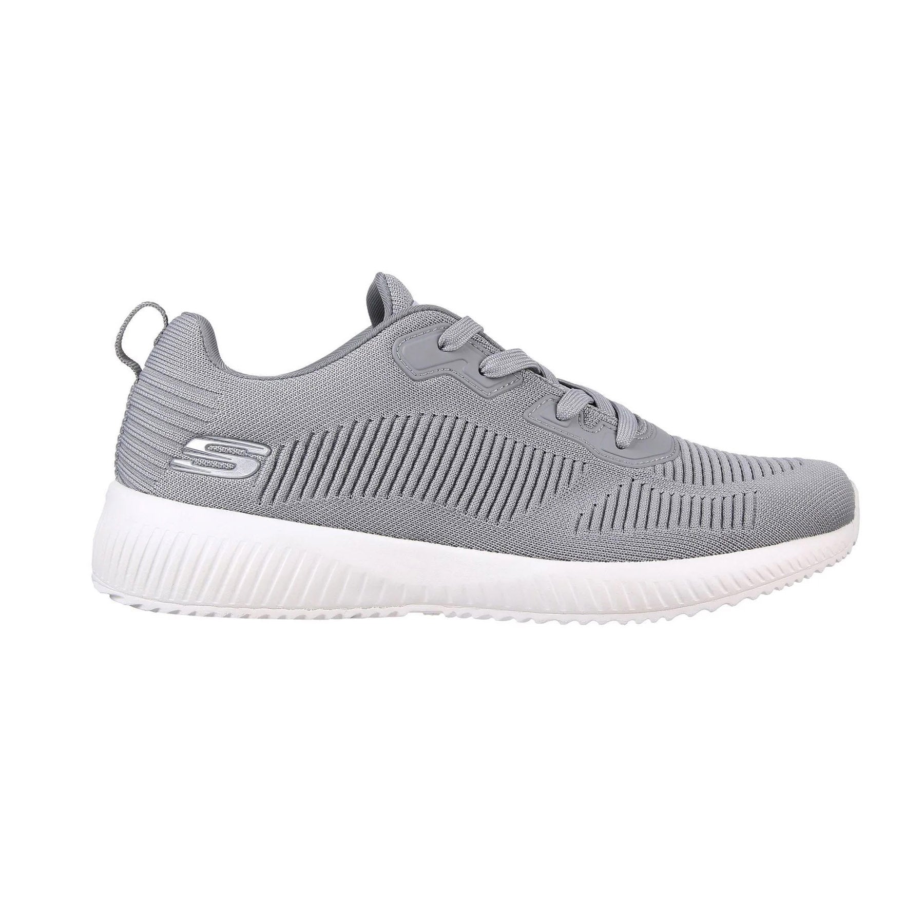 Skechers 232290 Squad Mens grey knit trainers with memory foam insoles Arnouts Shoes