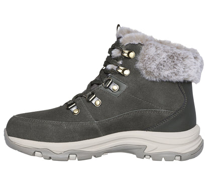 Trekking Shoes Skechers Insulated Hiking Boots Skechers 167882 Trego Olive Suede Winter Waterproof Walking Boots