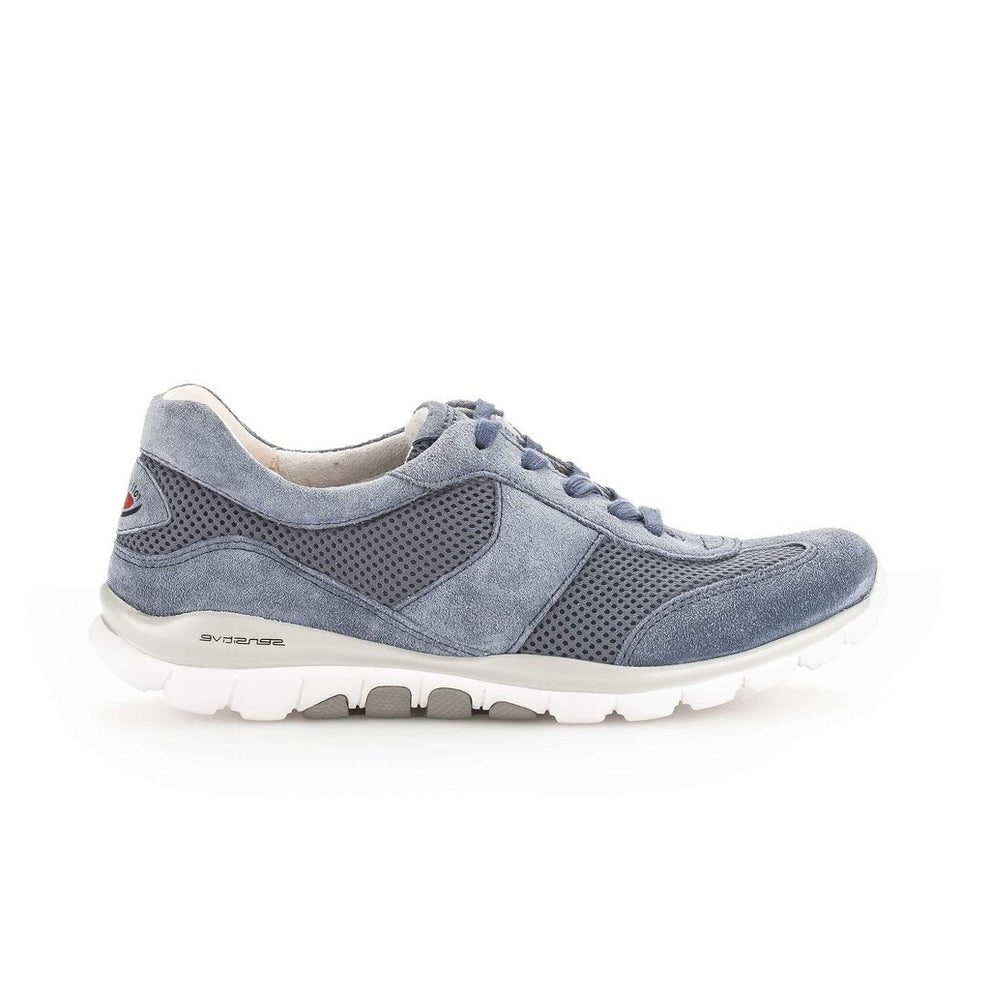 Gabor Helen 26.966 Rolling soft natural gait trainers in denim nubuck â Arnouts Shoes