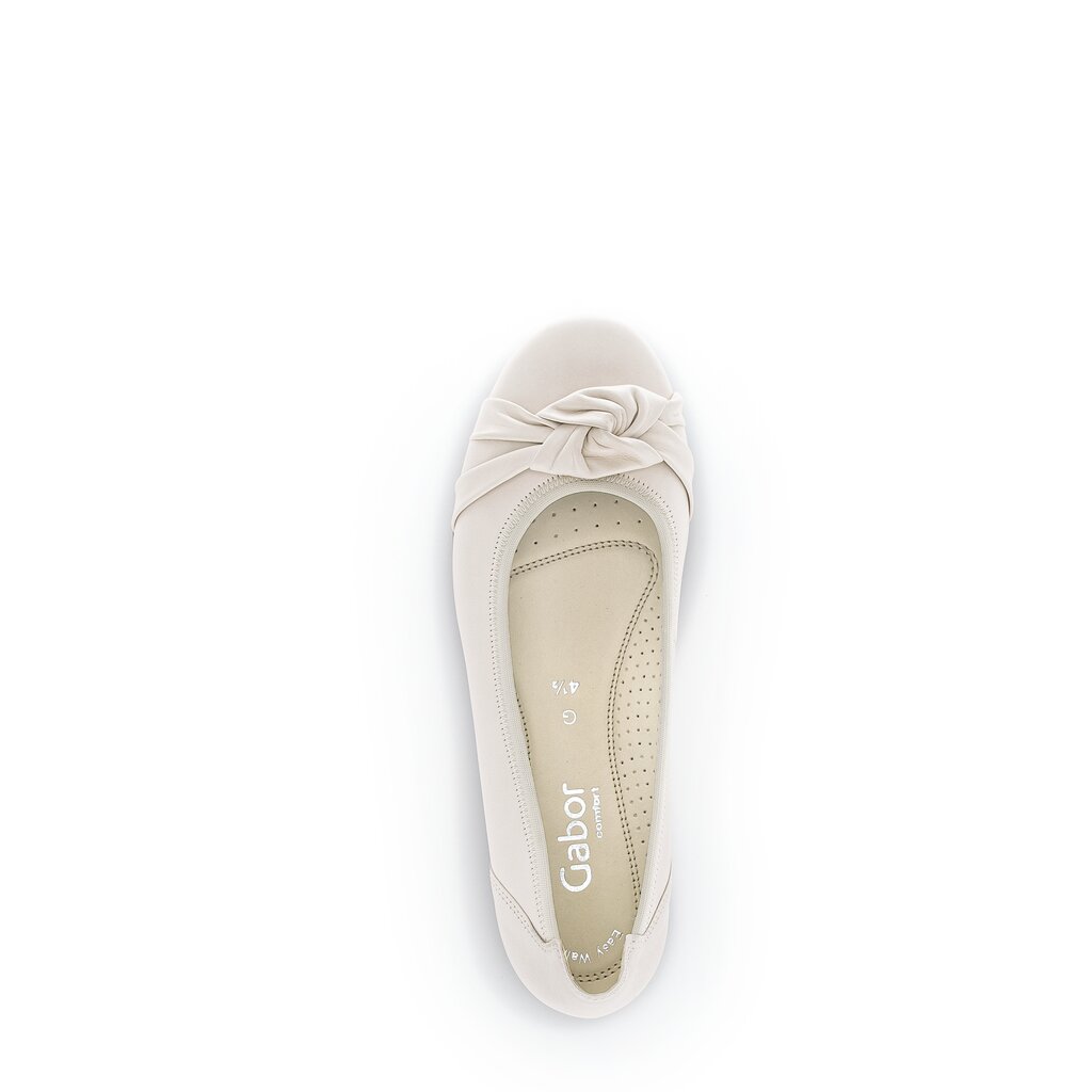 Gabor Ashlene women s ivory cream leather ballet flats 02.643 Arnouts Shoes