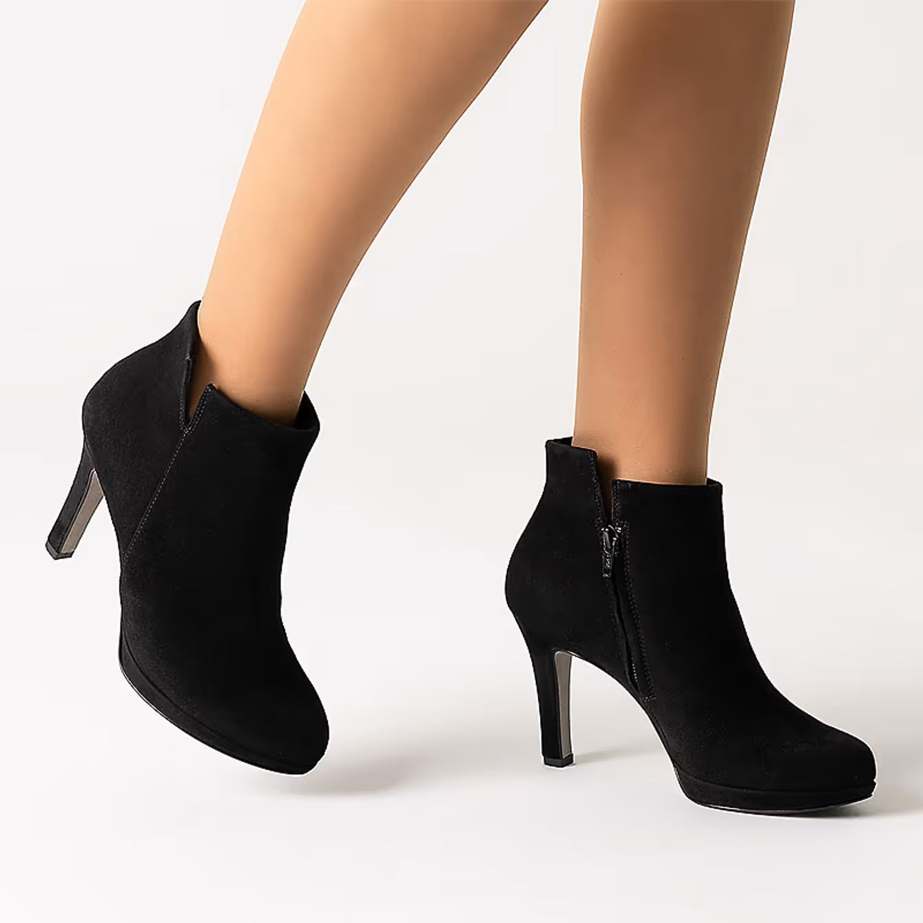 Paul green black suede ankle outlet boots