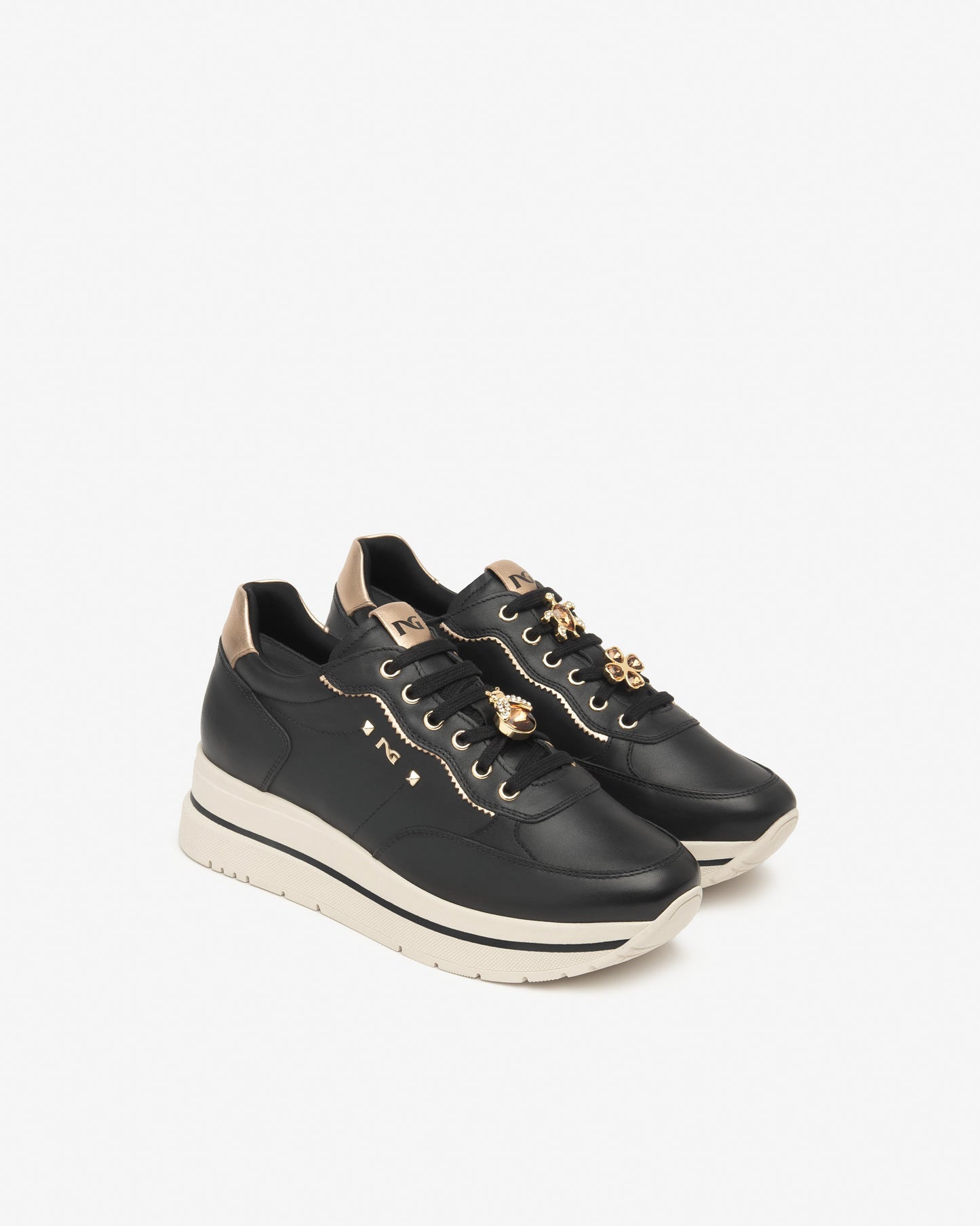 NeroGiardini Leather Platform Trainers I514102D