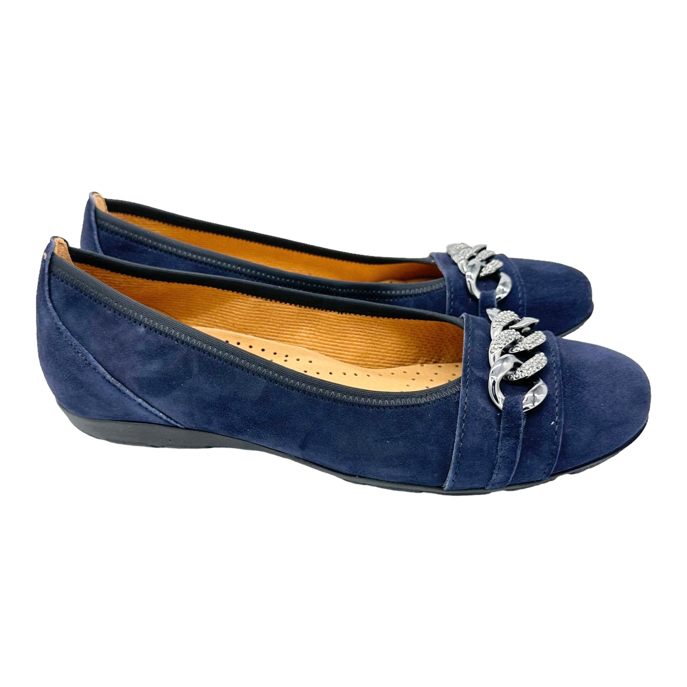 Gabor navy best sale flat shoes