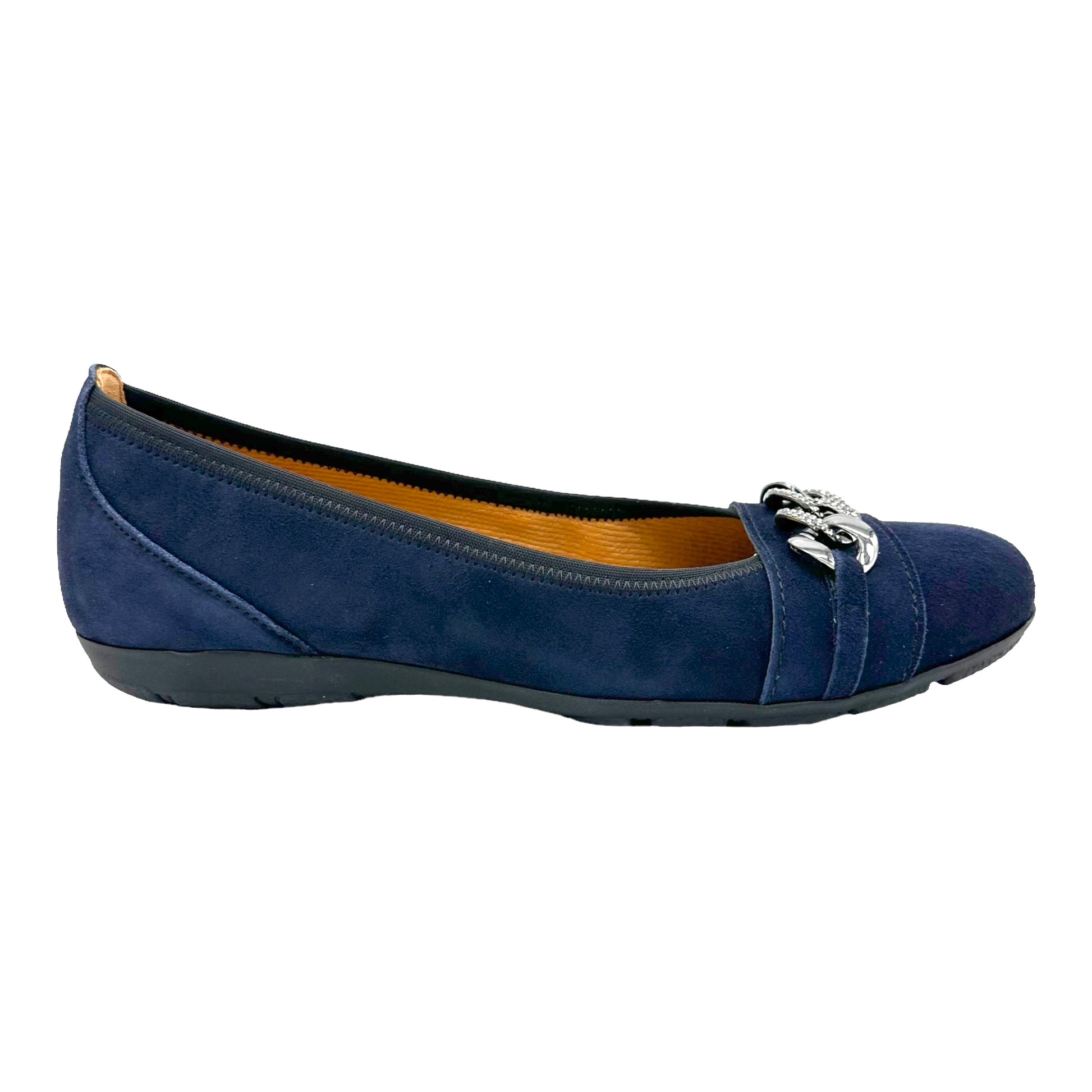 Ballet Flats Gabor Navy Pumps Gwenyth Navy Suede Leather Ballet