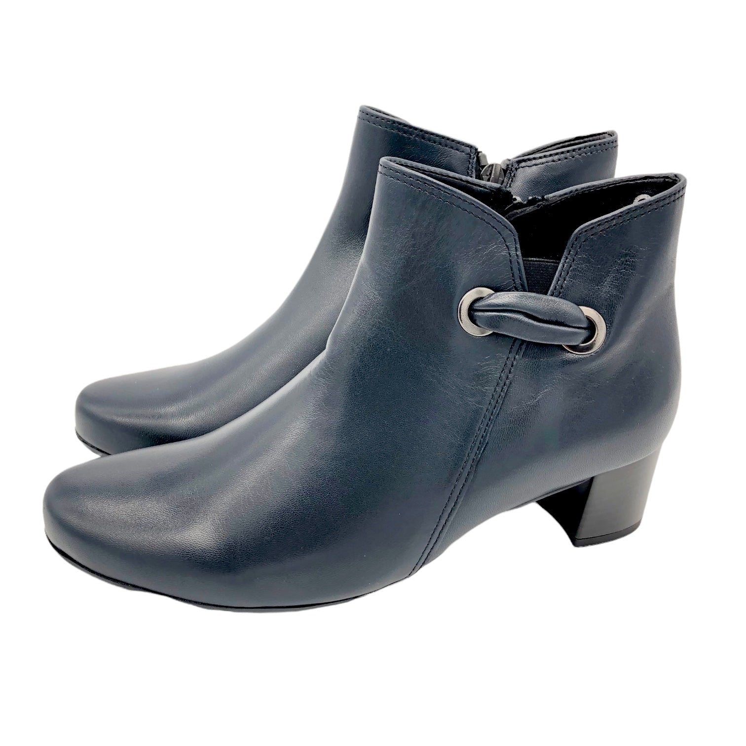 Gabor Keegan super soft navy blue leather ankle boots 32.827 Arnouts Shoes