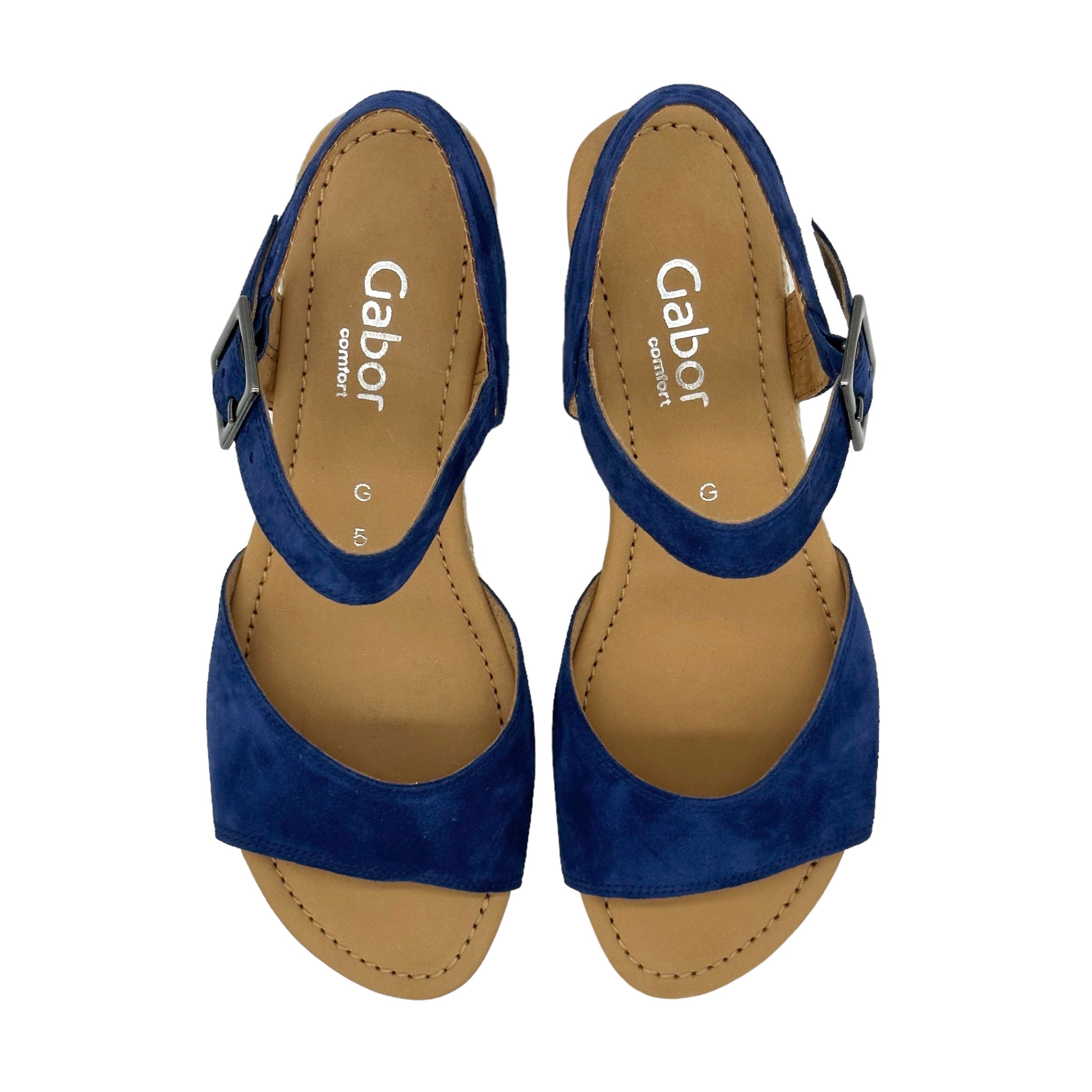 Blue wedge sandals store uk