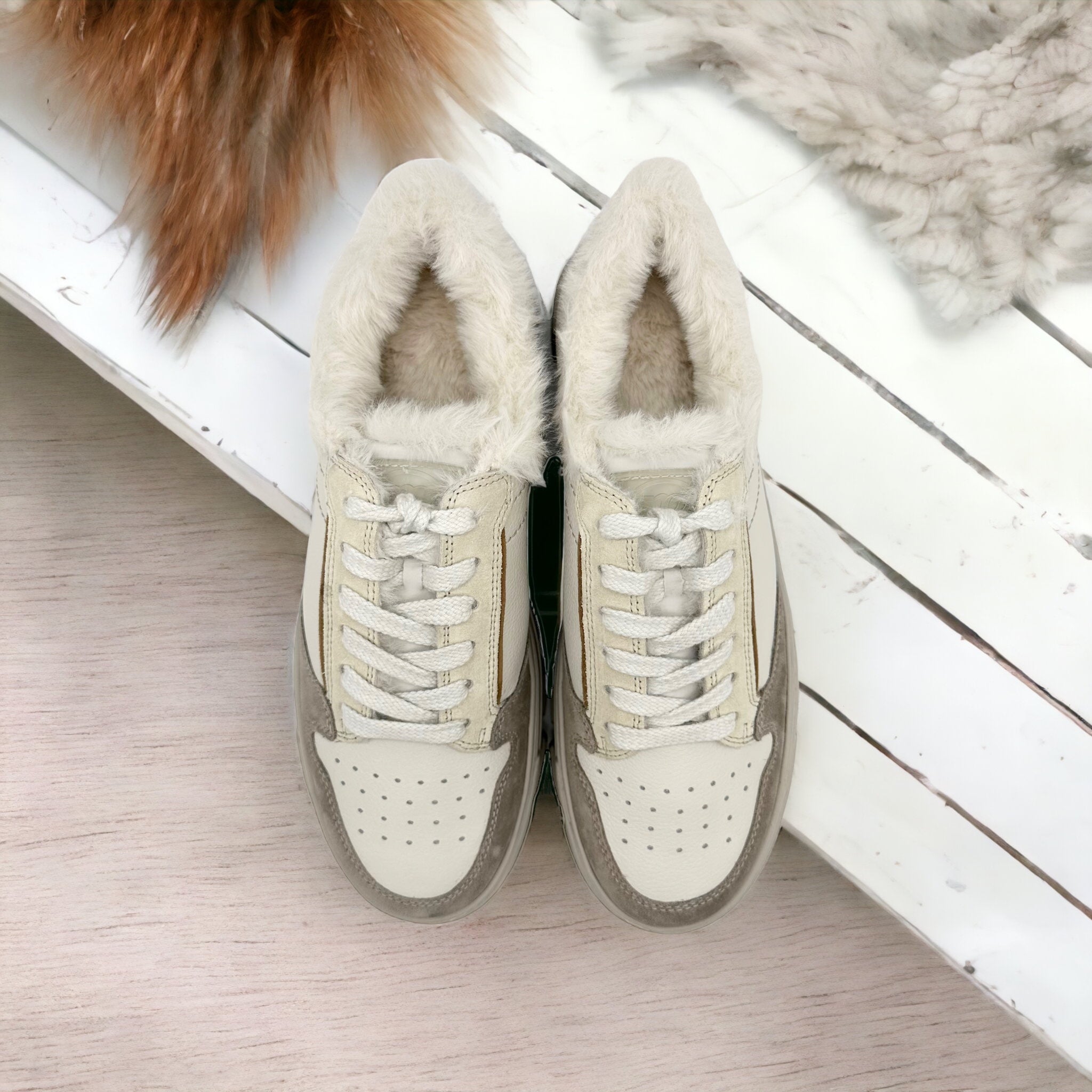 Faux leather sneakers on sale womens