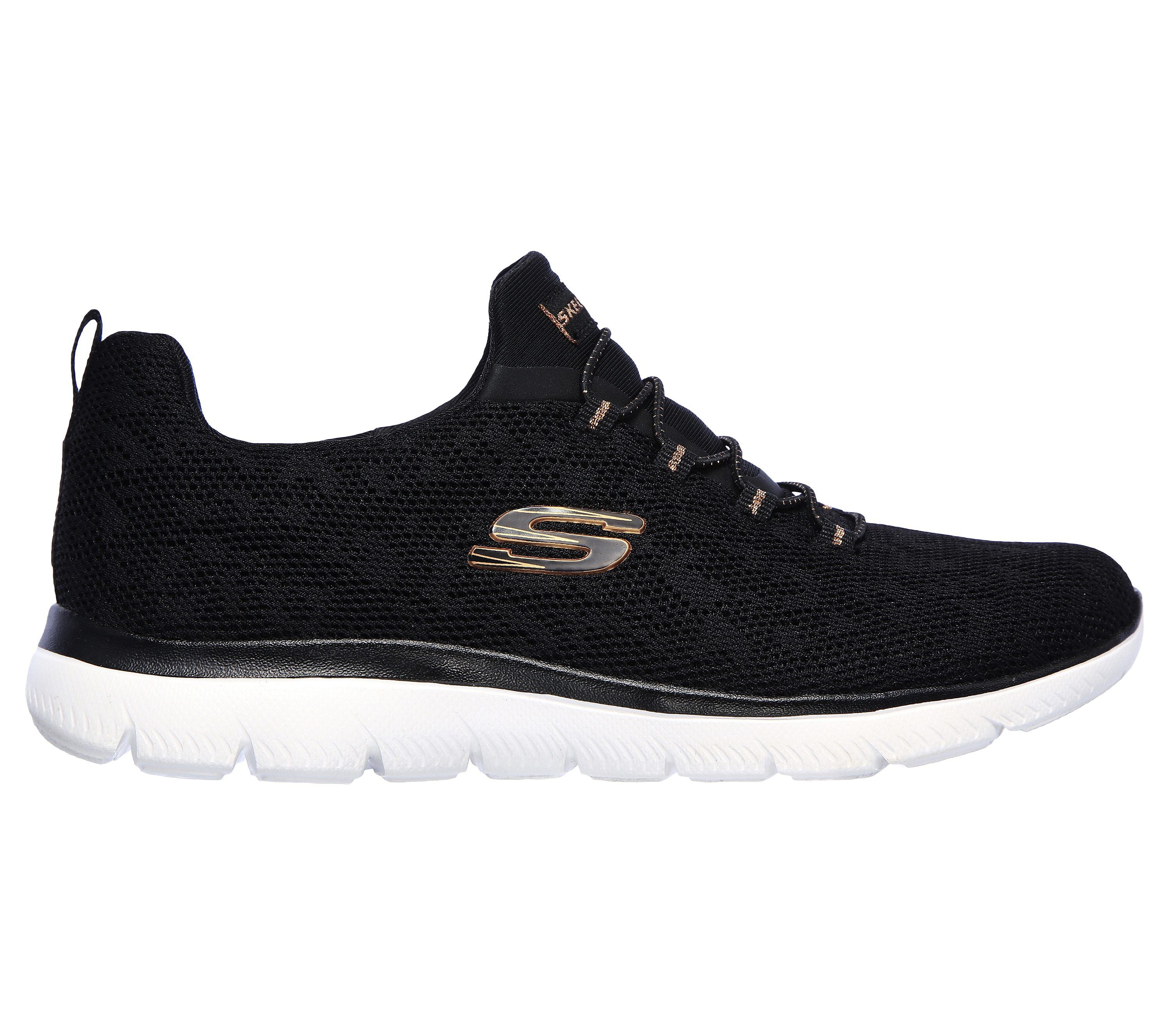 Skechers gold slip on sale on