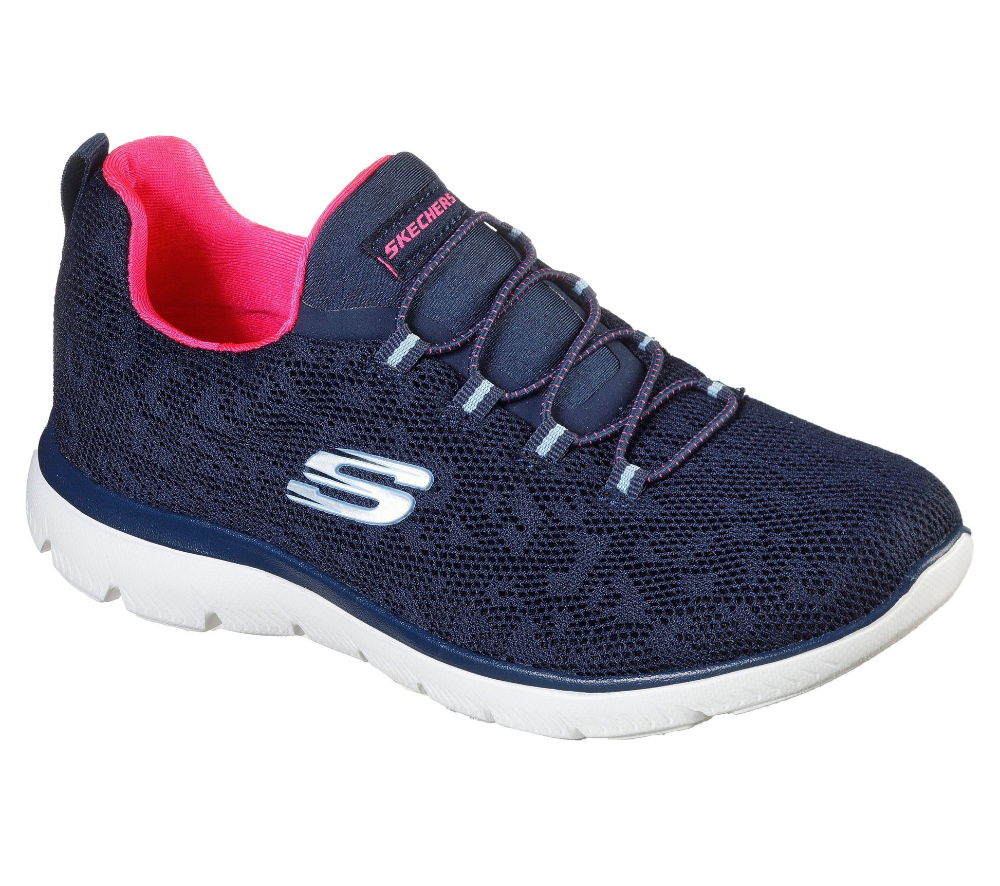 Skechers 149037 Summits Leopard spot Navy blue slip on trainers