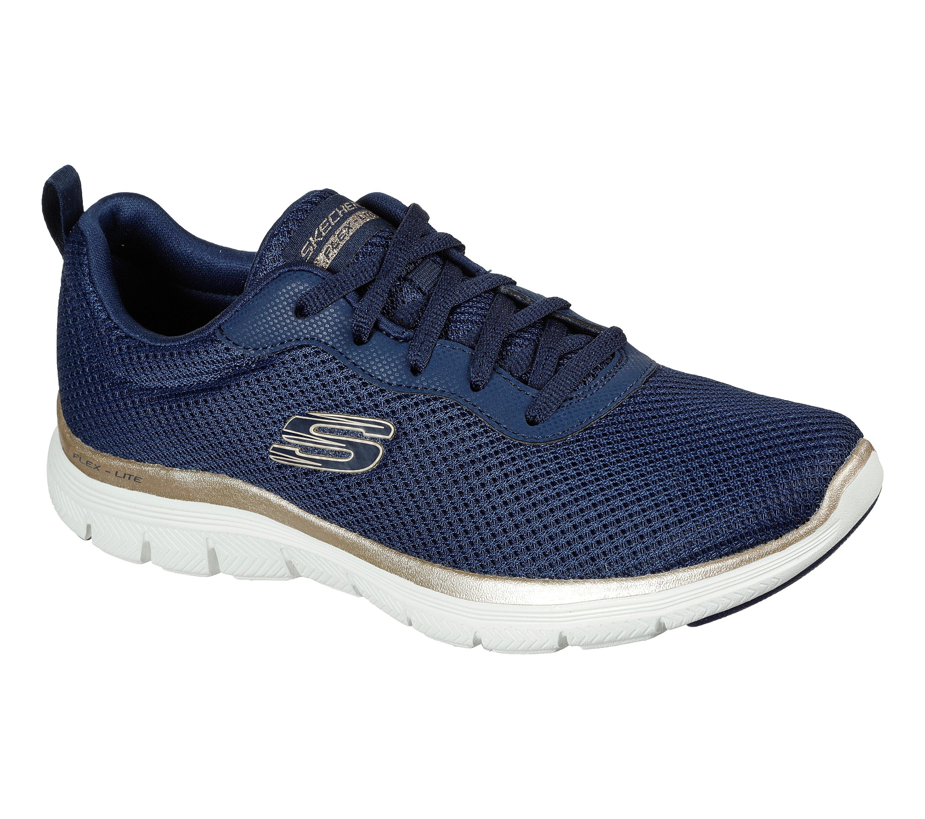 Skechers flex appeal mens on sale gold