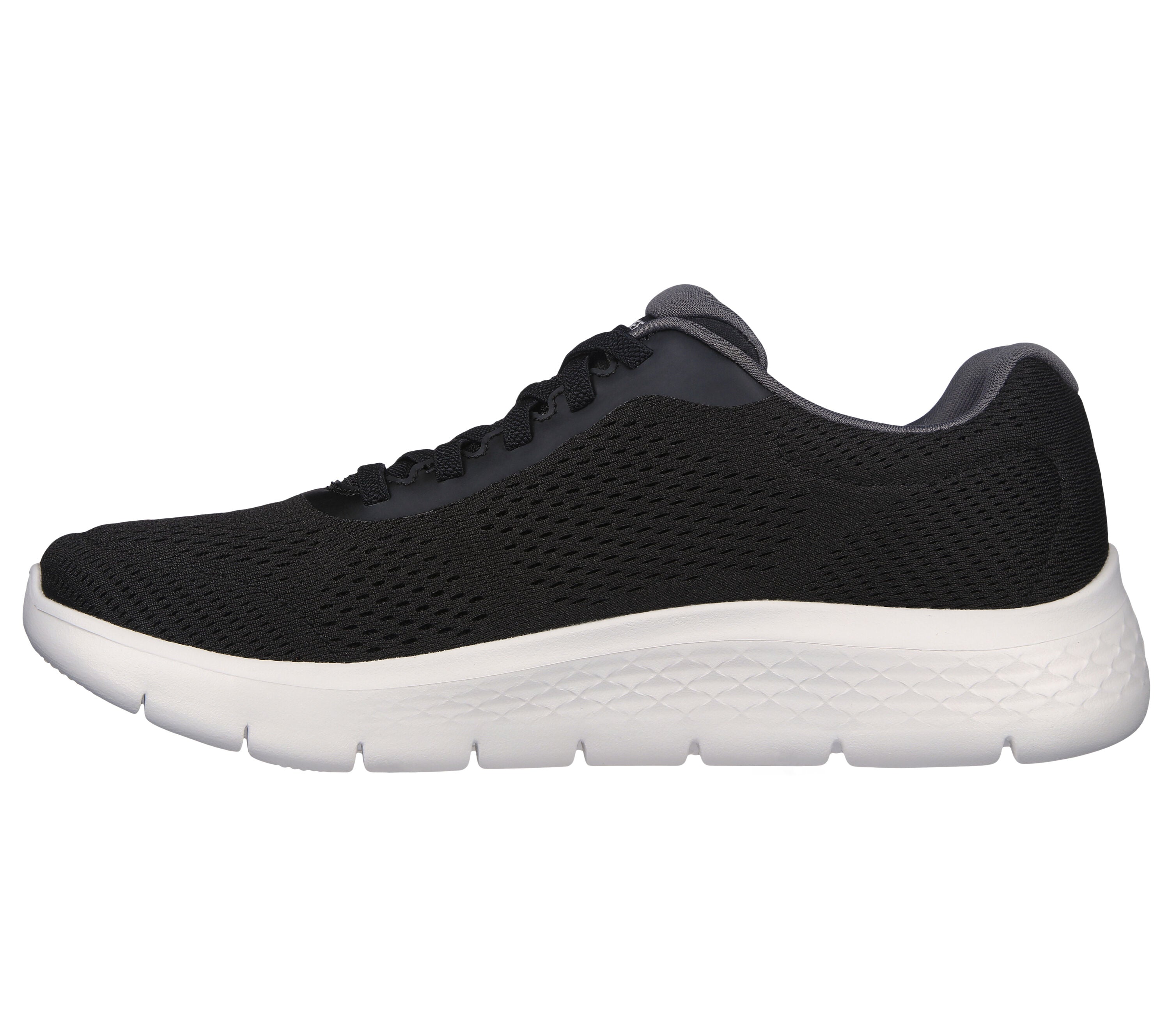 Skechers black slip hot sale on tennis shoes