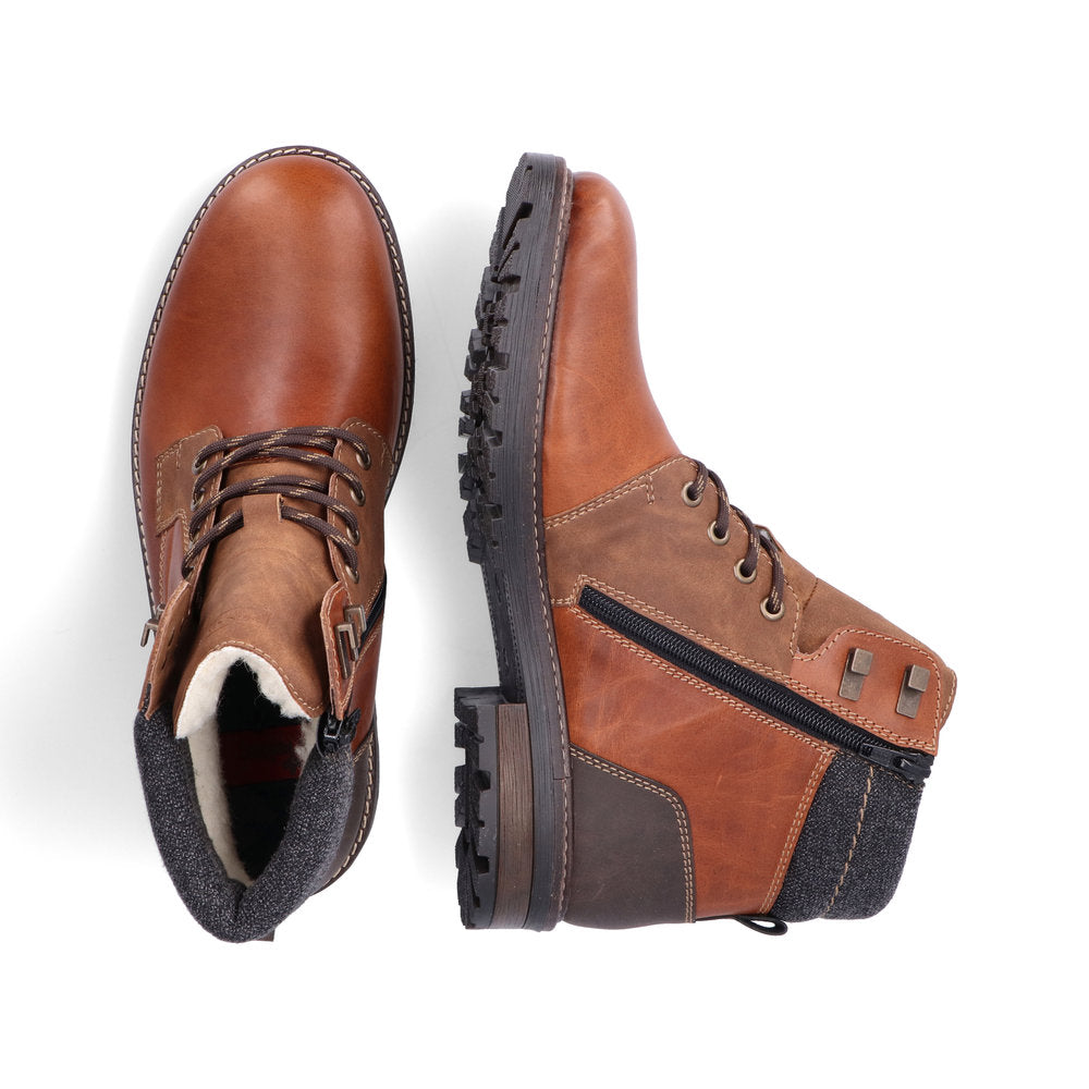 Rieker Men's natural tan up casual boots 32040 – Arnouts Shoes