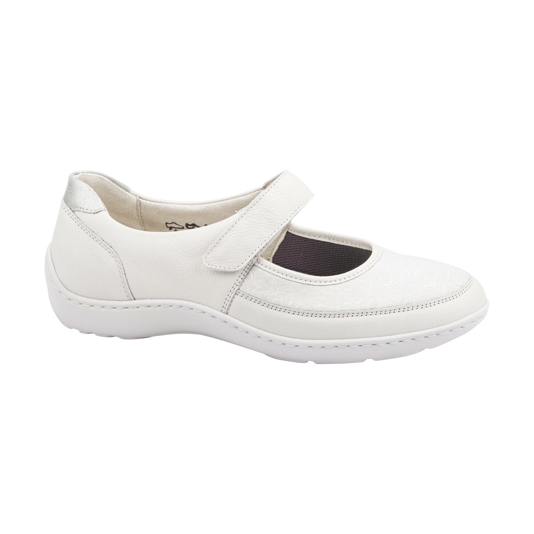 Waldlaufer Henni 496H33 cream leather Mary Jane style shoes with ...