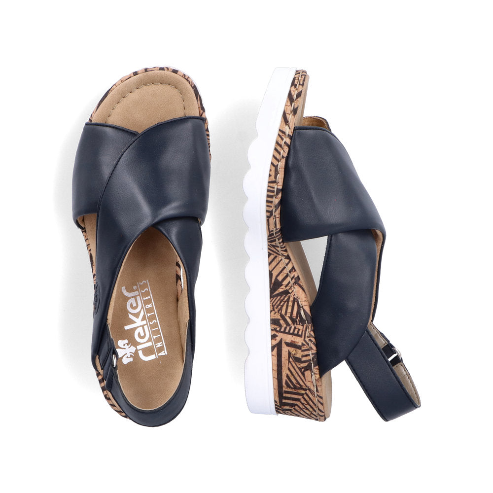 Rieker navy cheap blue sandals