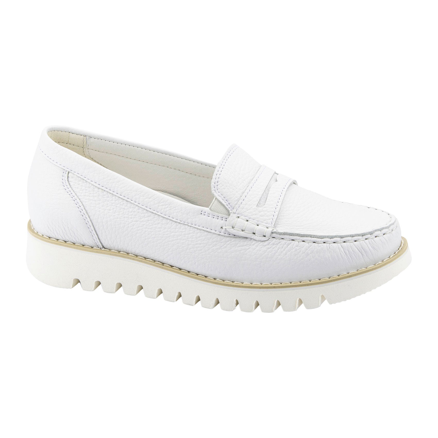 Waldlaufer Habea, Women's soft white leather loafers – Arnouts Shoes