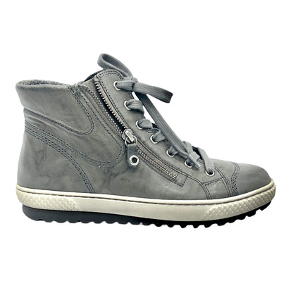 Gabor Bulner Women's grey leather hi-top sneakers – Arnouts
