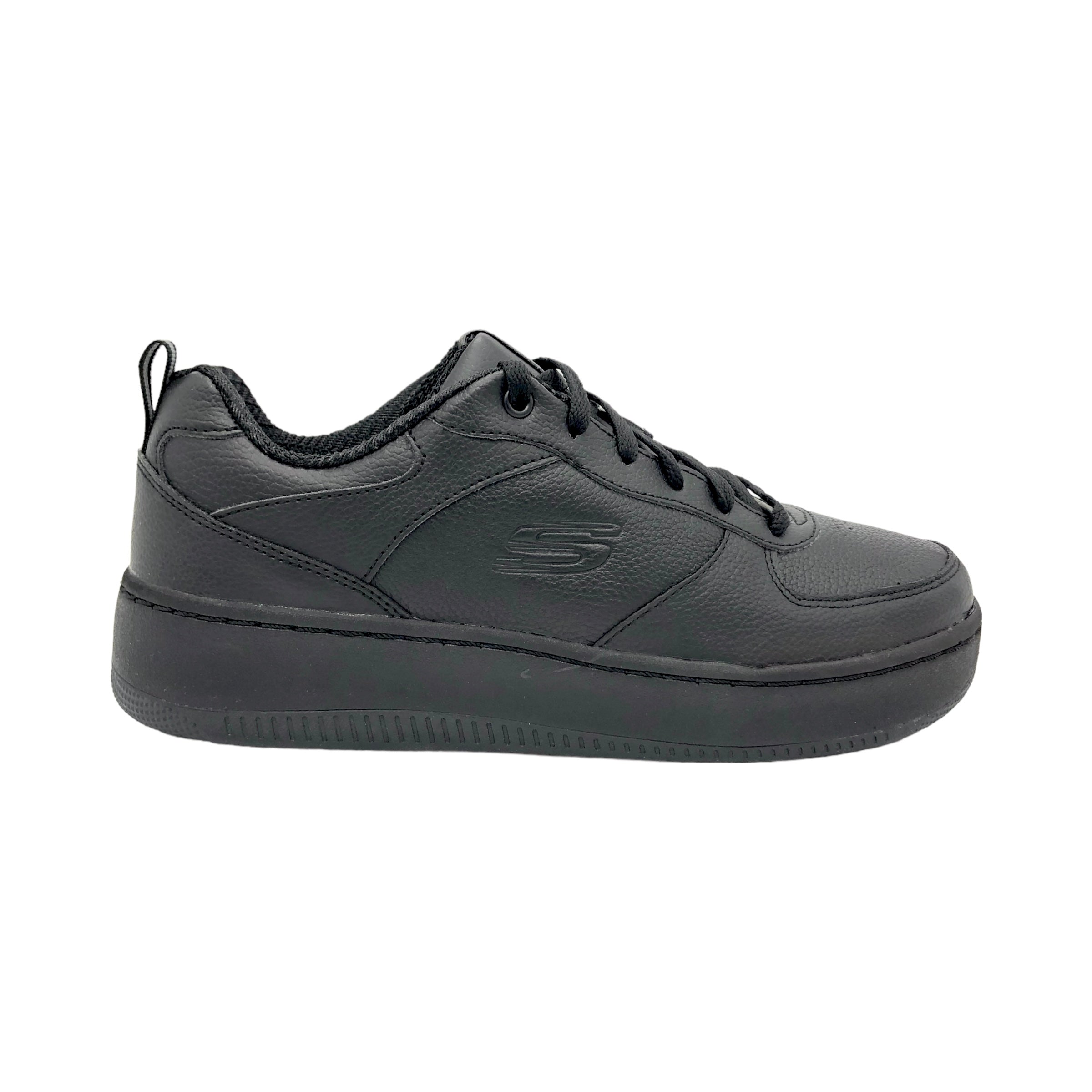 Sketchers on sale black leather