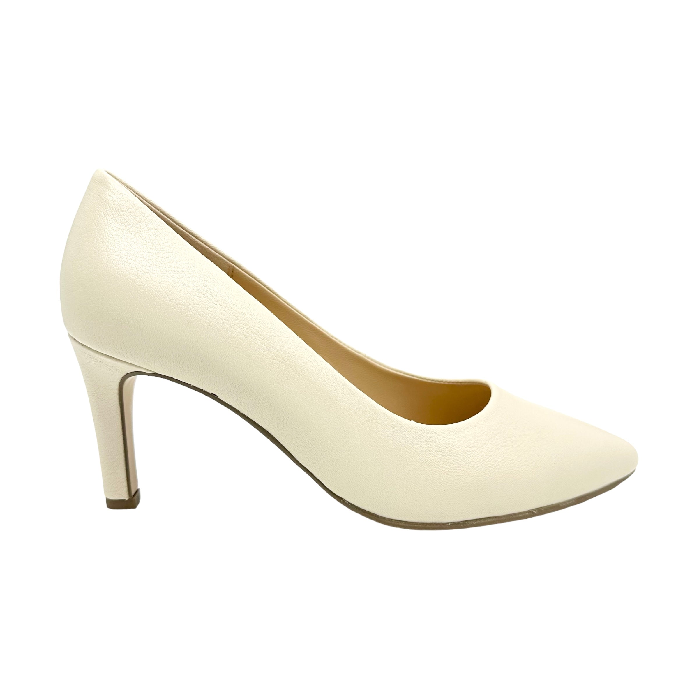 Gabor Dane cream leather slim heel court shoes 21.380 – Arnouts Shoes