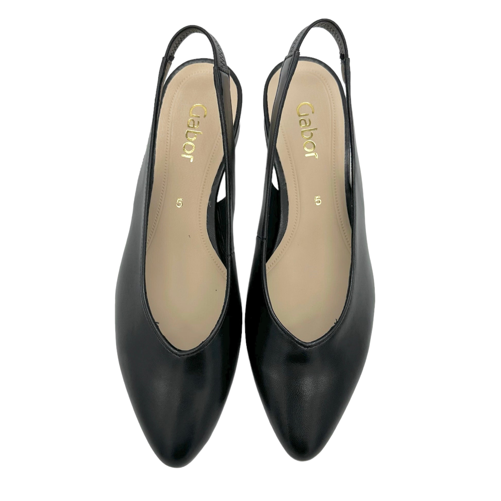 Gabor Mack dressy low heel black sling back occasional