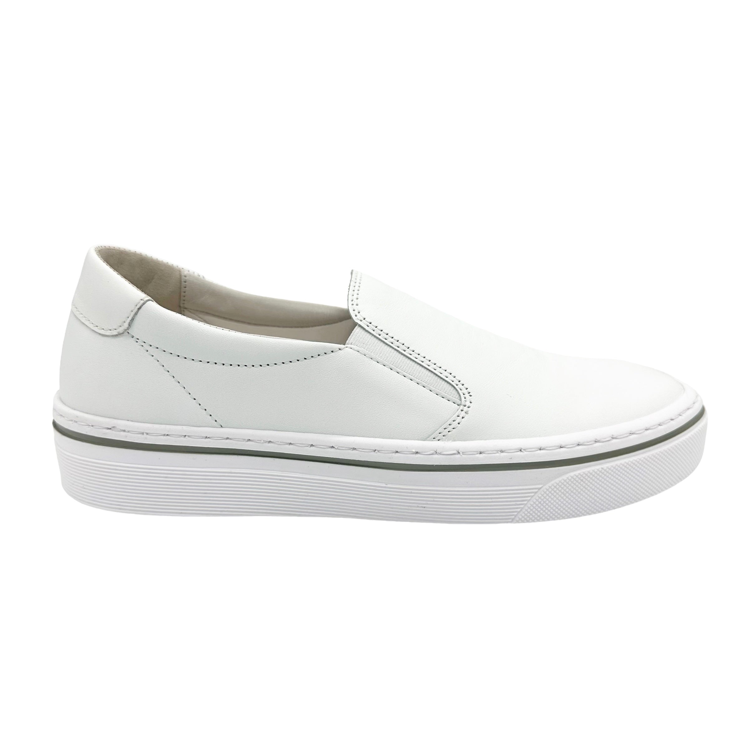 Gabor 23.265 Compass round toe white leather for dresses and jeans ...