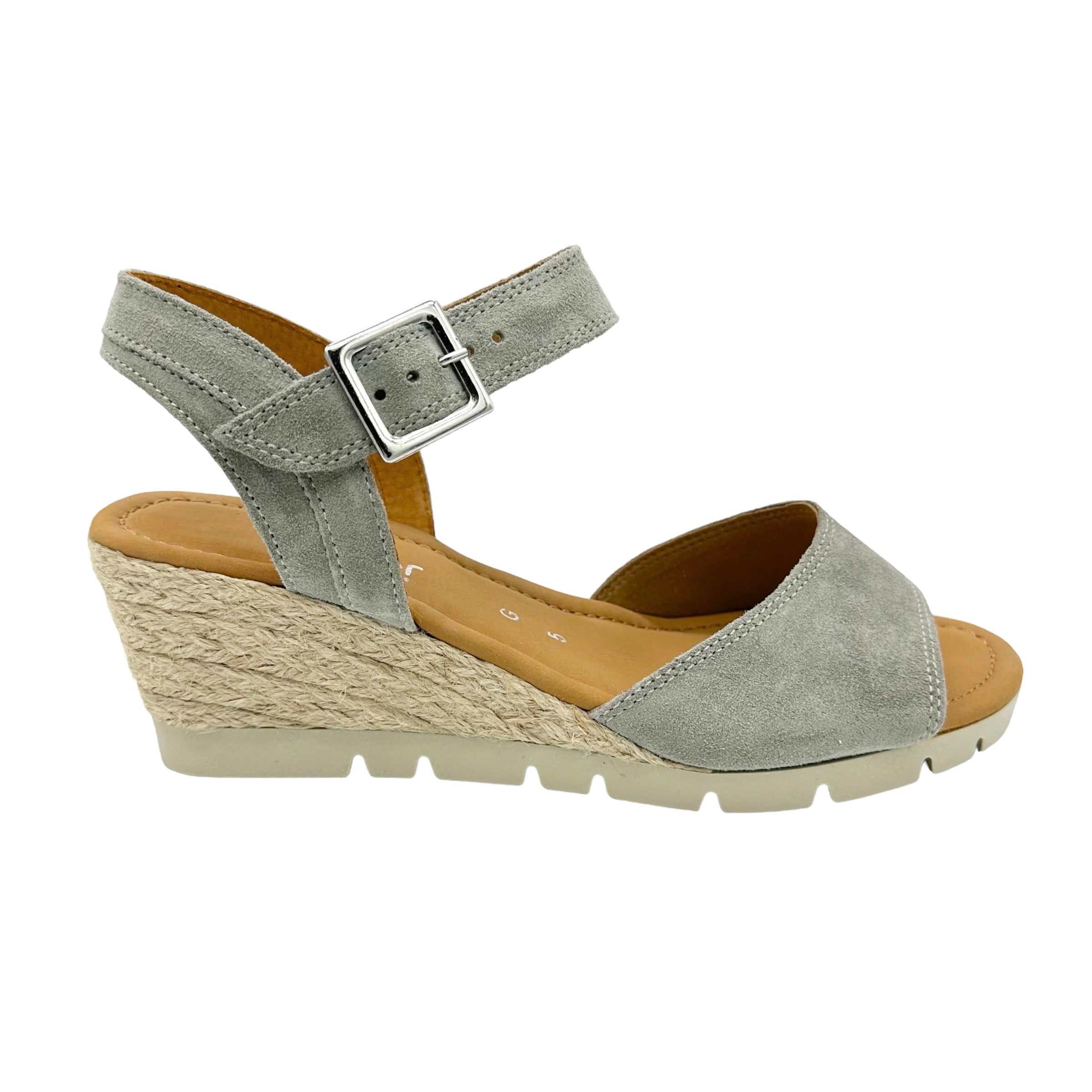 Grey wedge best sale heel shoes