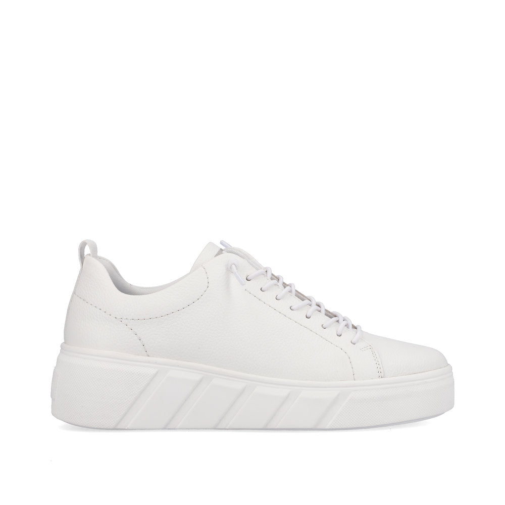 Rieker Evolution W0500 white leather platform sneakers – Arnouts Shoes