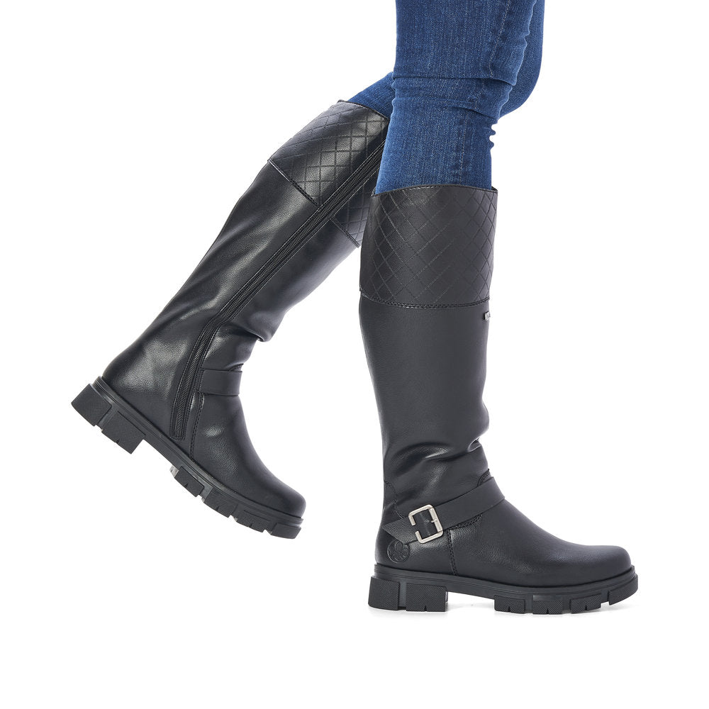 Rieker knee length 2025 boots with wool lining