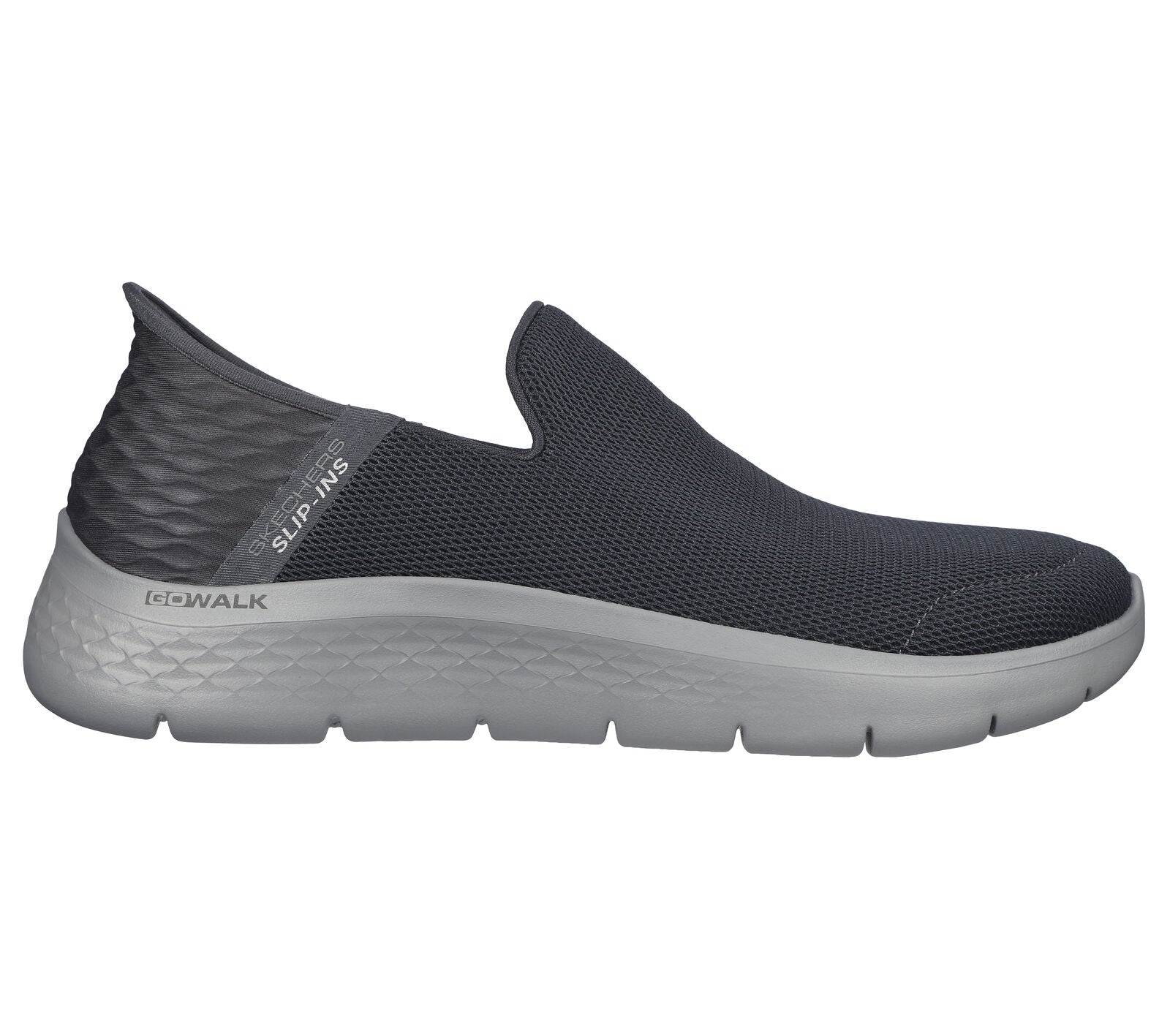 Skechers 216491 Go Walk Flex - Slip Ins Mens dark grey slip on trainers ...