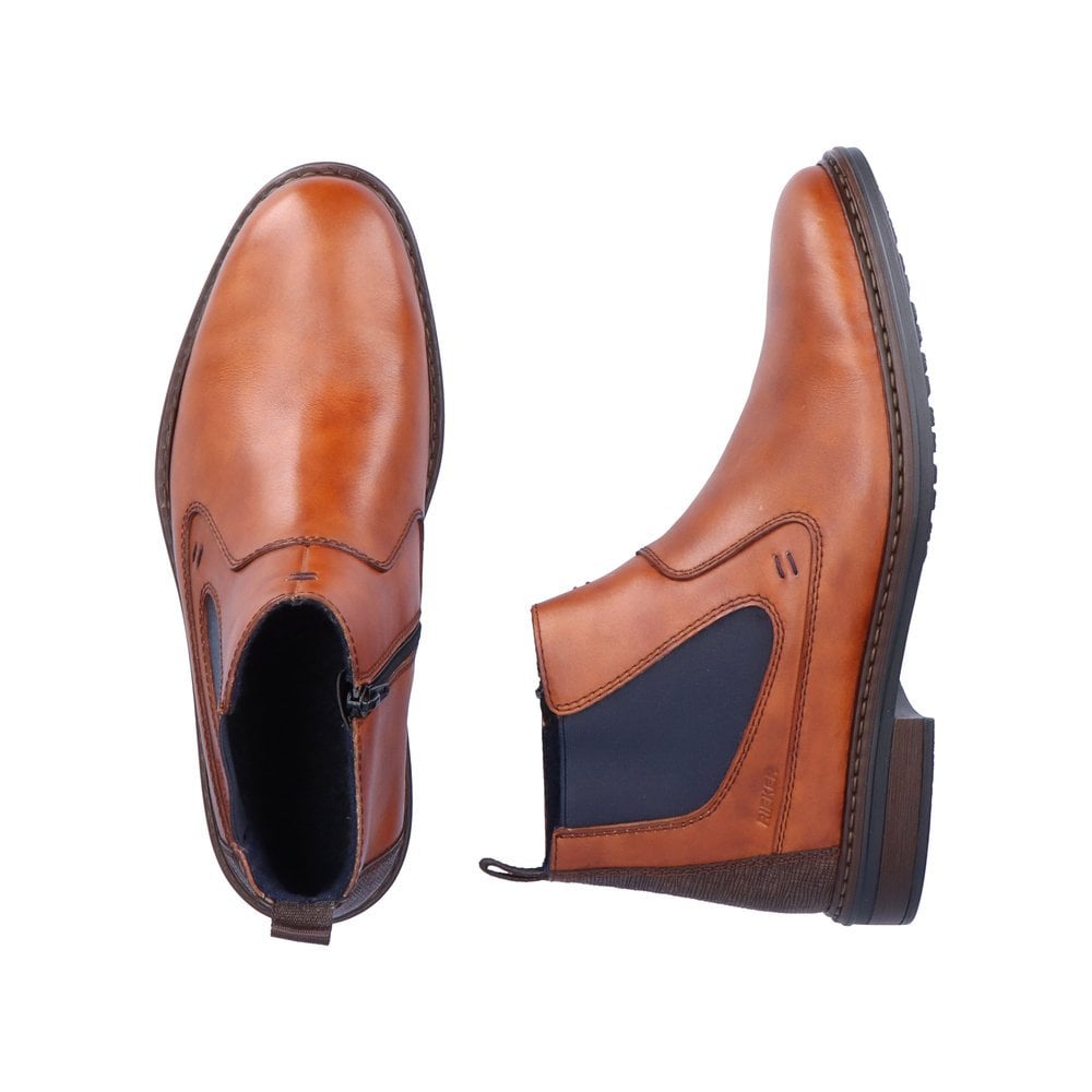 Rieker tan hot sale leather chelsea boots